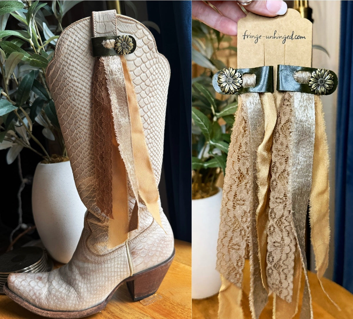 Boot Tassels – Sunflower Snap Strap #2