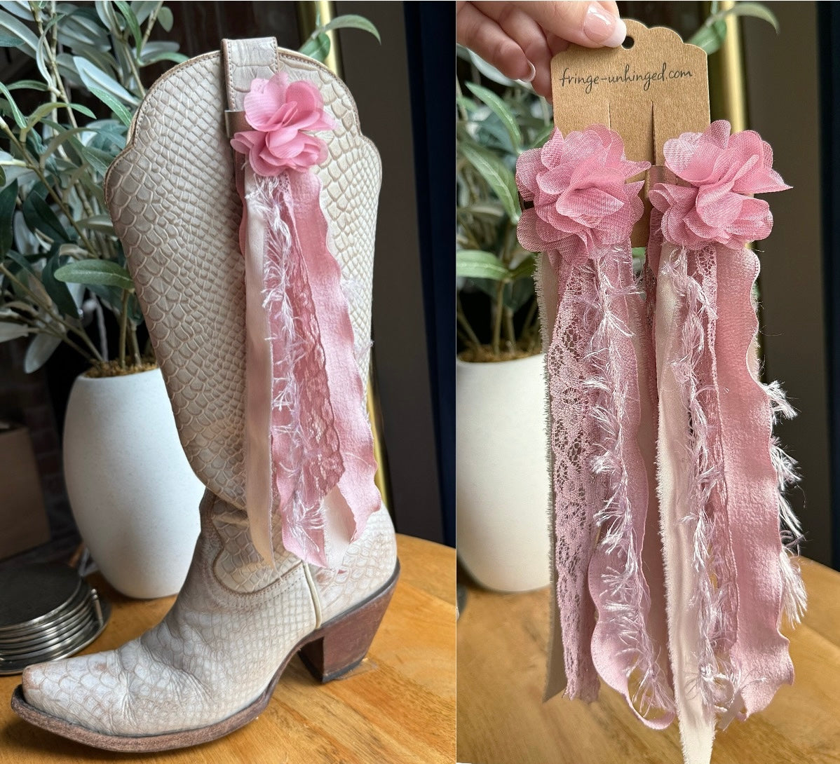 Boot Tassels – Fabric Flower #5