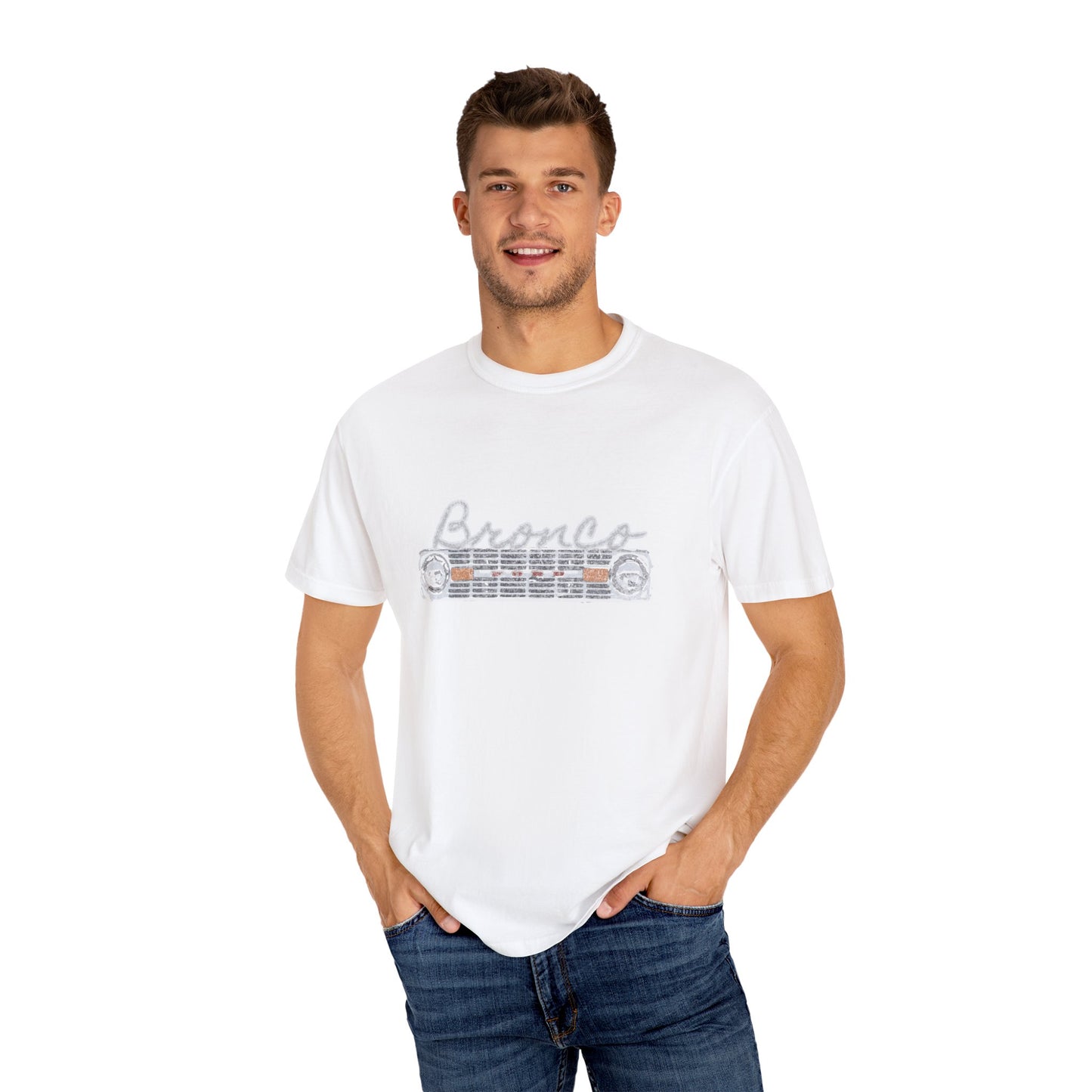 Front & Back Bronco T-Shirt Vintage 70's Broncos