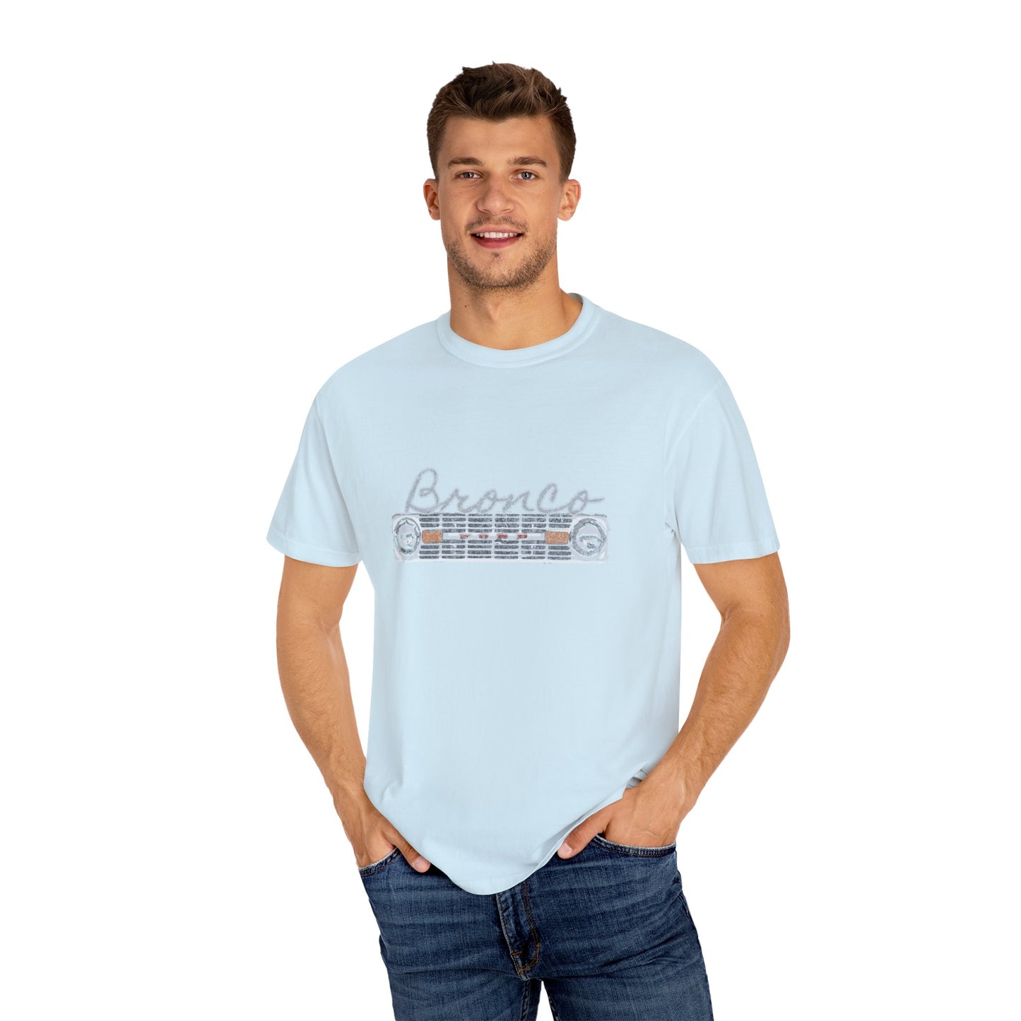 Front & Back Bronco T-Shirt Vintage 70's Broncos