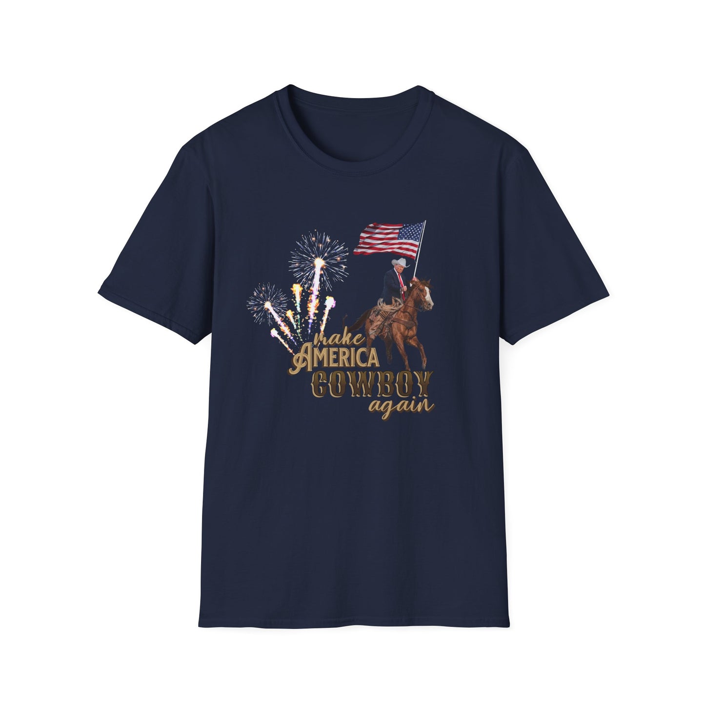 Make America Cowboy Again Trump Rodeo T-Shirt Horse