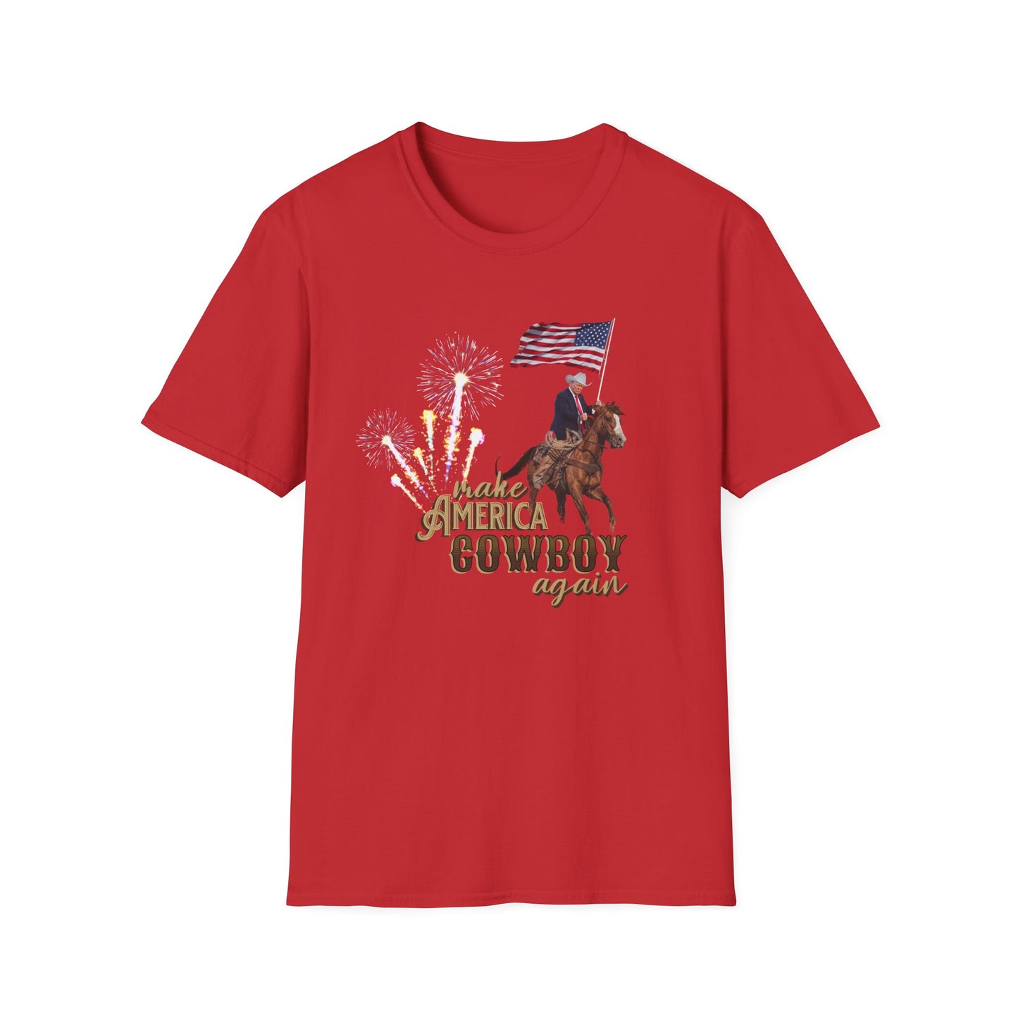 Make America Cowboy Again Trump Rodeo T-Shirt Horse