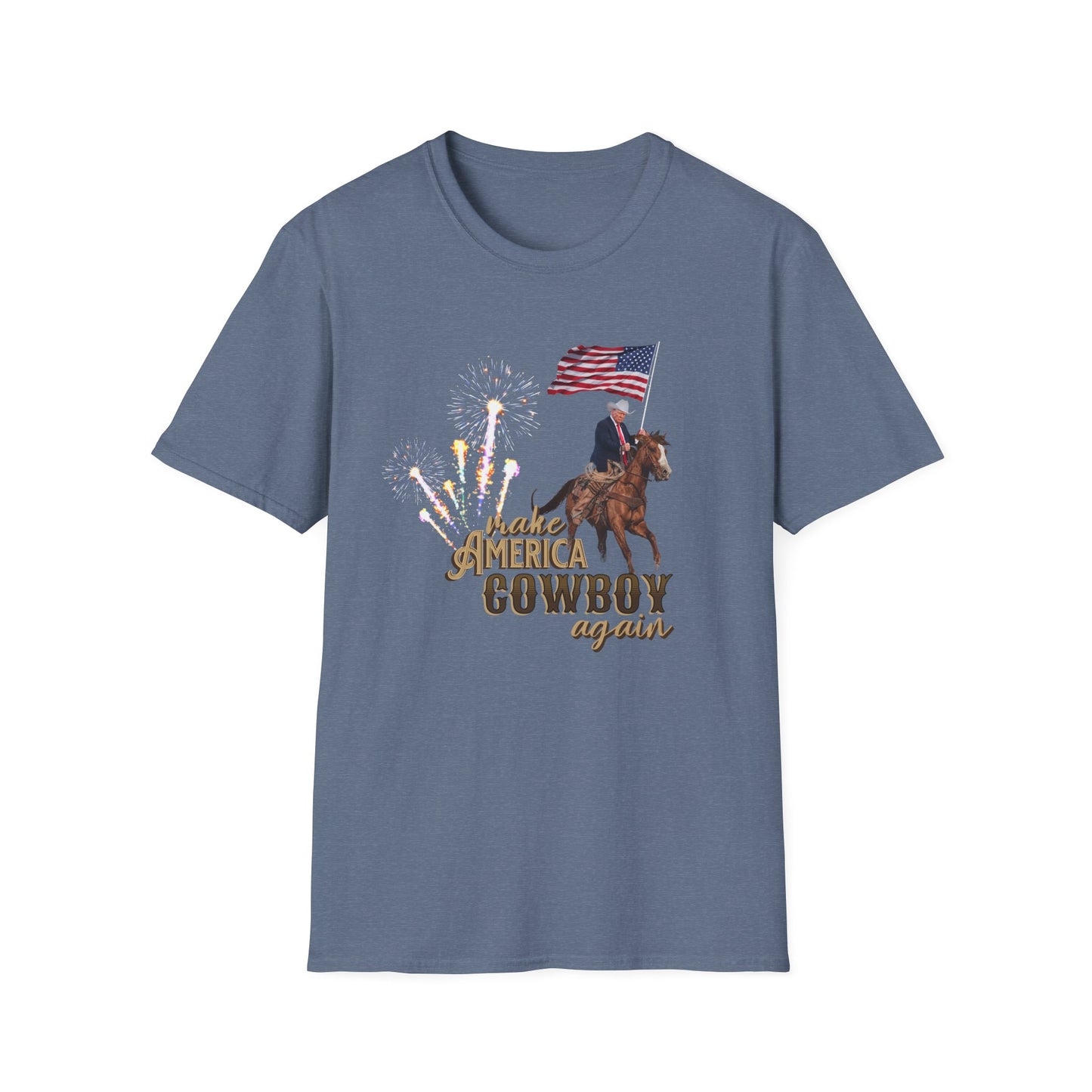 Make America Cowboy Again Trump Rodeo T-Shirt Horse