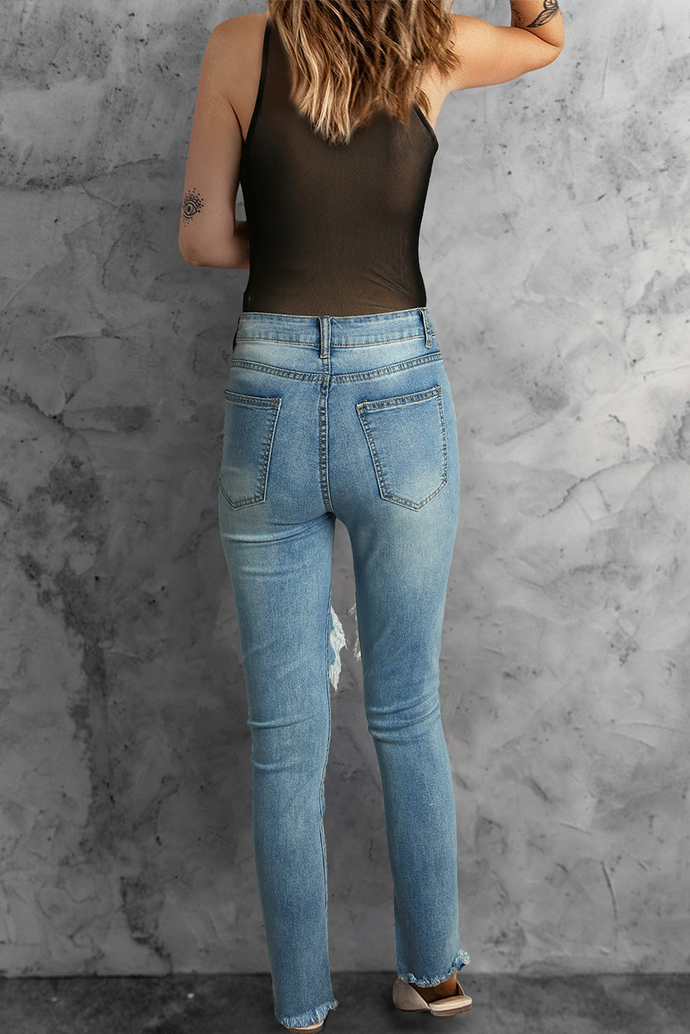 Black Rhinestone High Neck Bodysuit