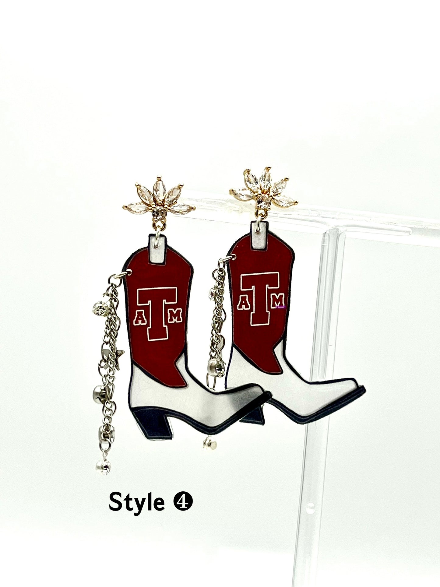 Texas A&M Cowboy Boot Earrings