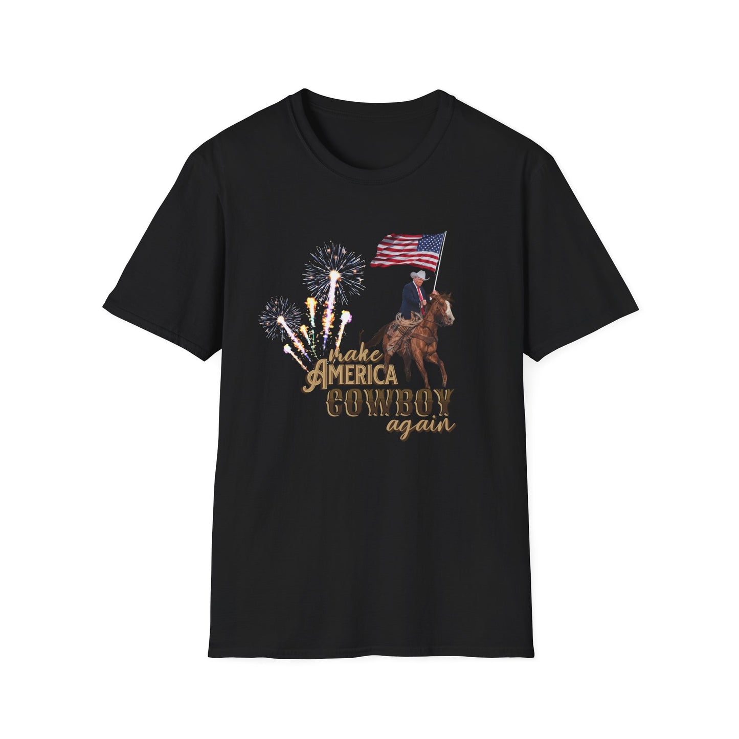 Make America Cowboy Again Trump Rodeo T-Shirt Horse