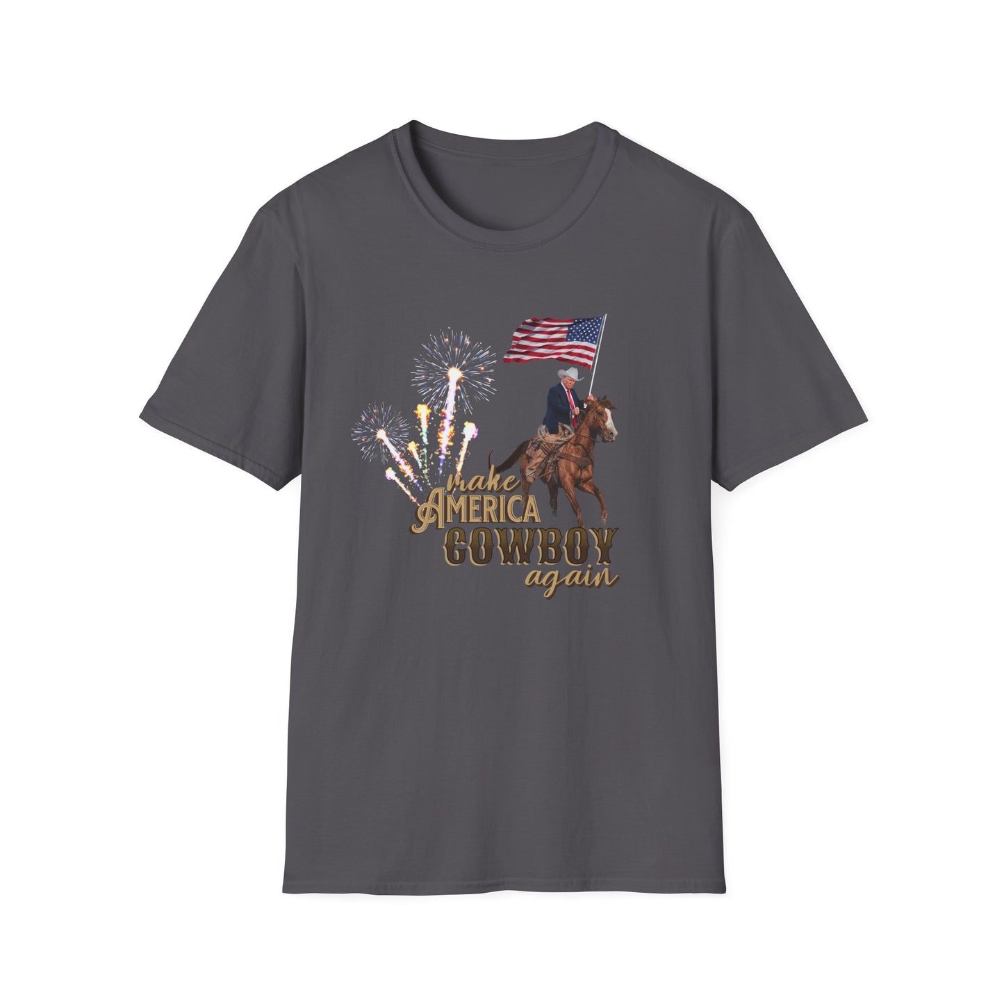 Make America Cowboy Again Trump Rodeo T-Shirt Horse