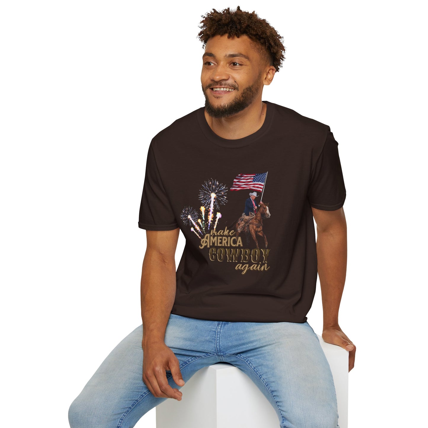 Make America Cowboy Again Trump Rodeo T-Shirt Horse
