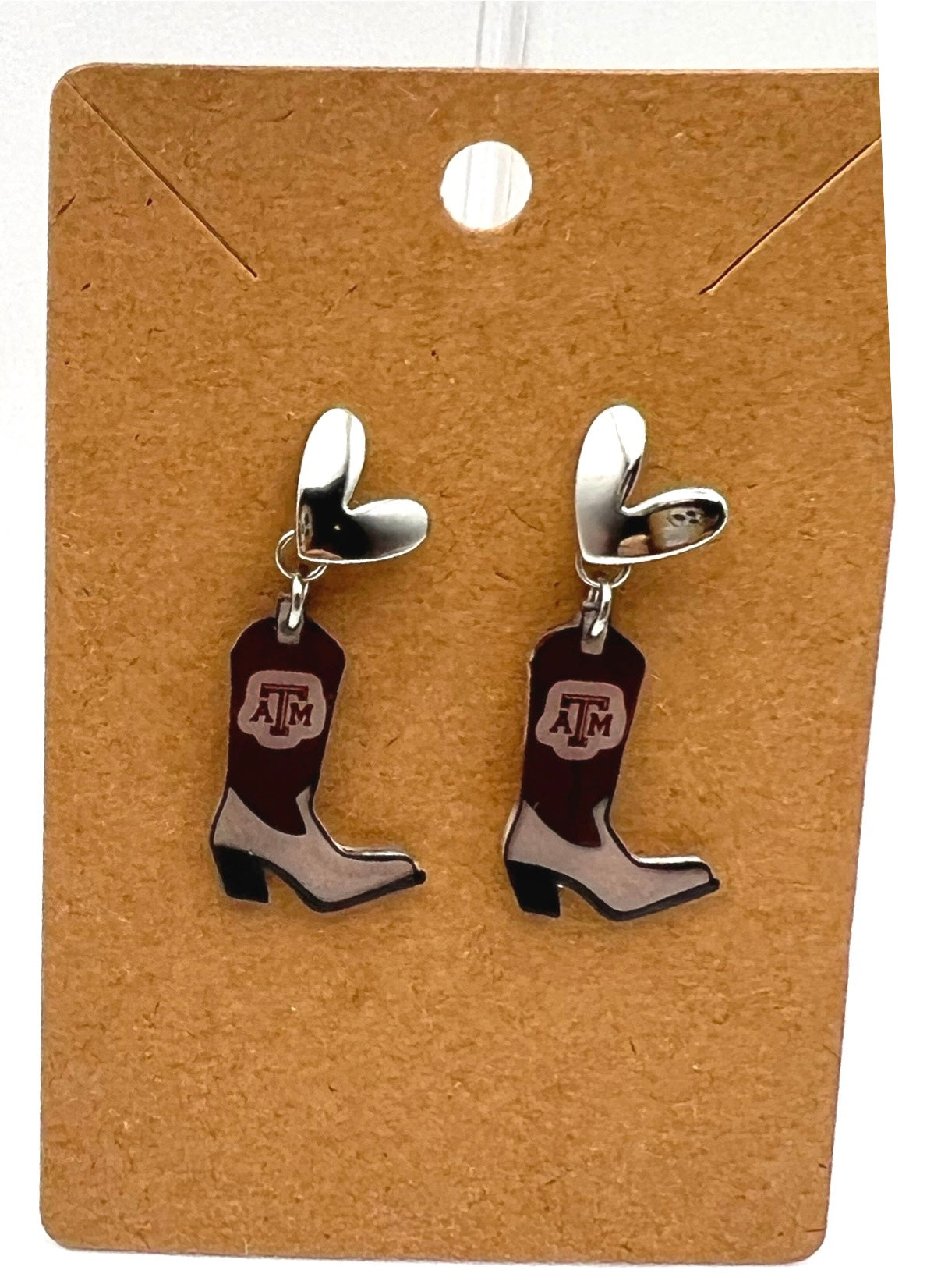 Texas A&M Cowboy Boot Earrings