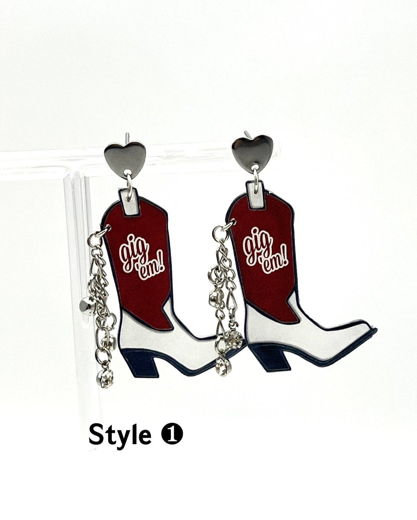 Texas A&M Cowboy Boot Earrings