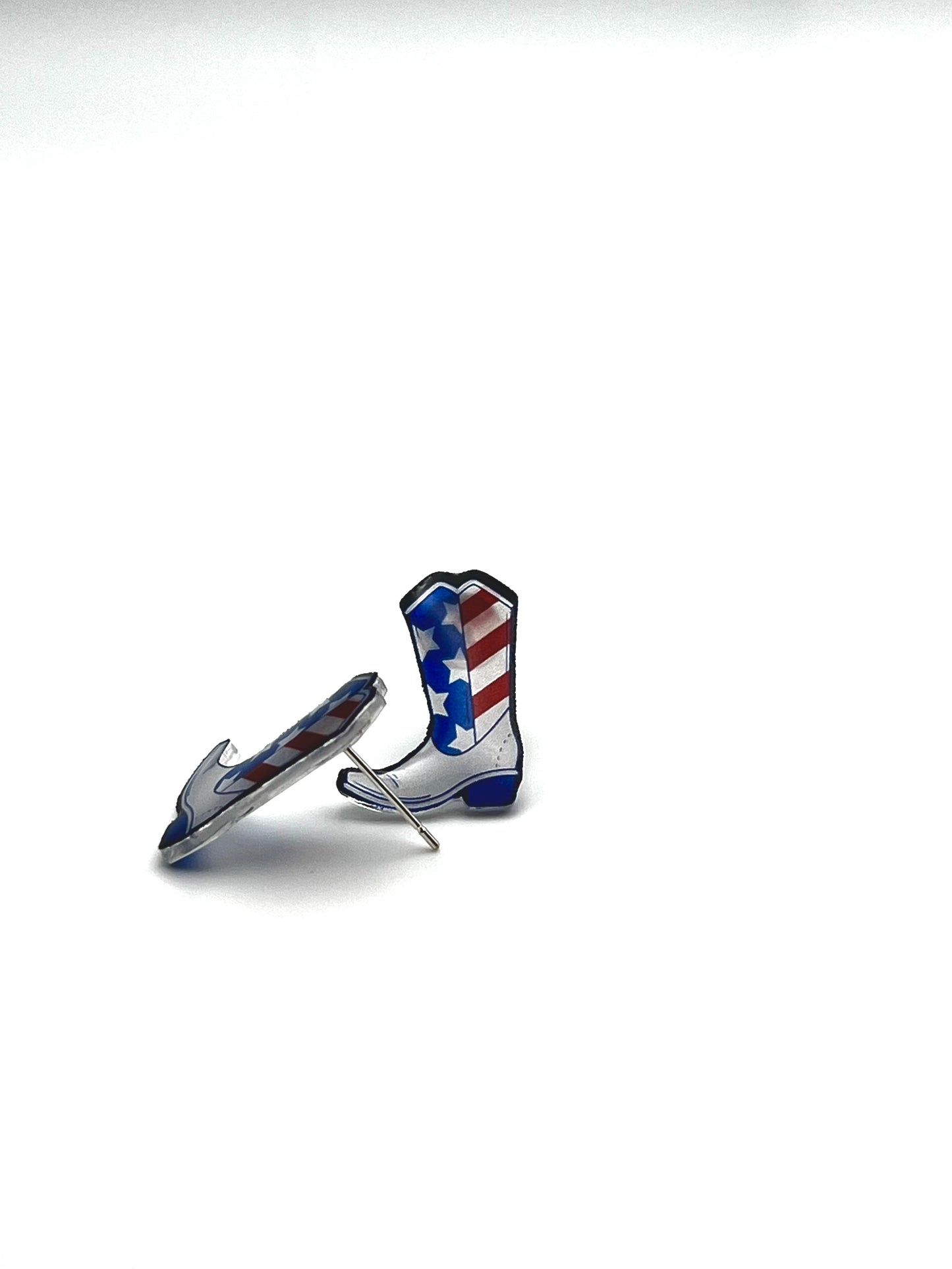 America Cowboy Boots Stud Earrings