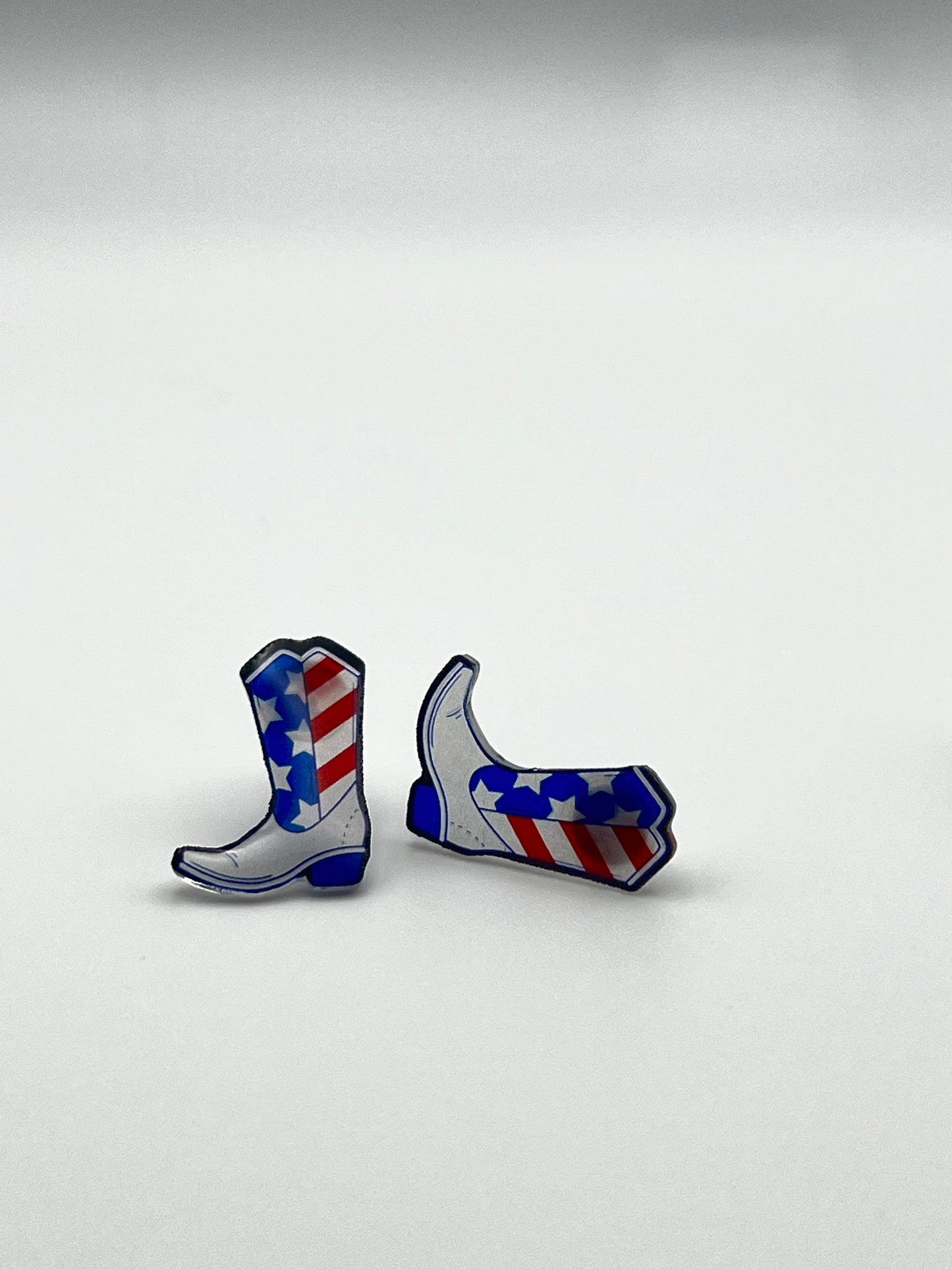 America Cowboy Boots Stud Earrings