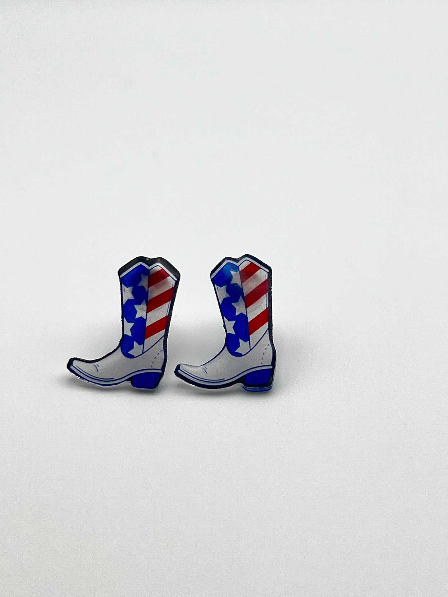 America Cowboy Boots Stud Earrings