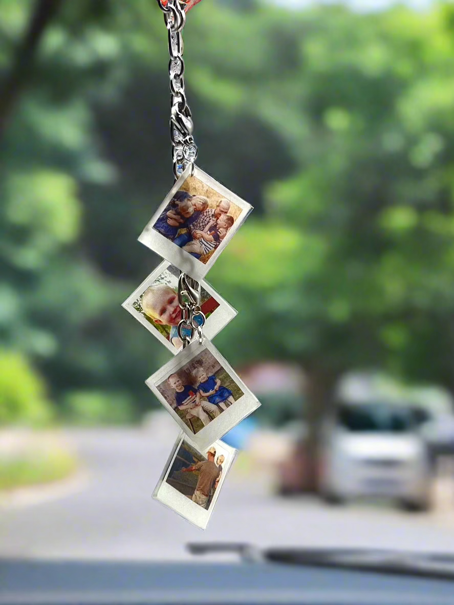 Custom Photo Rearview Mirror Chain {Micro Memories}