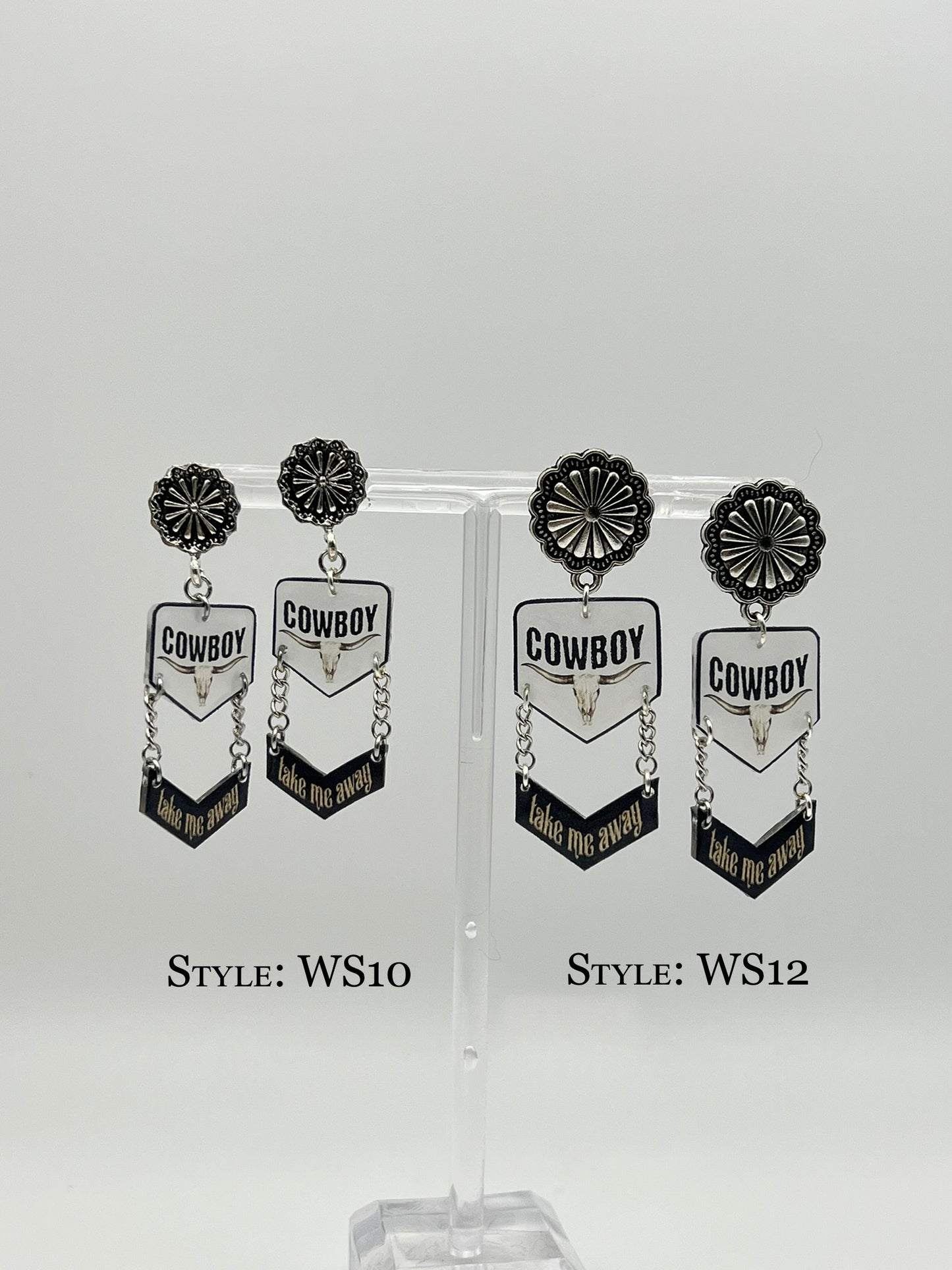 Cowboy Take Me Away! Western Concho Earrings