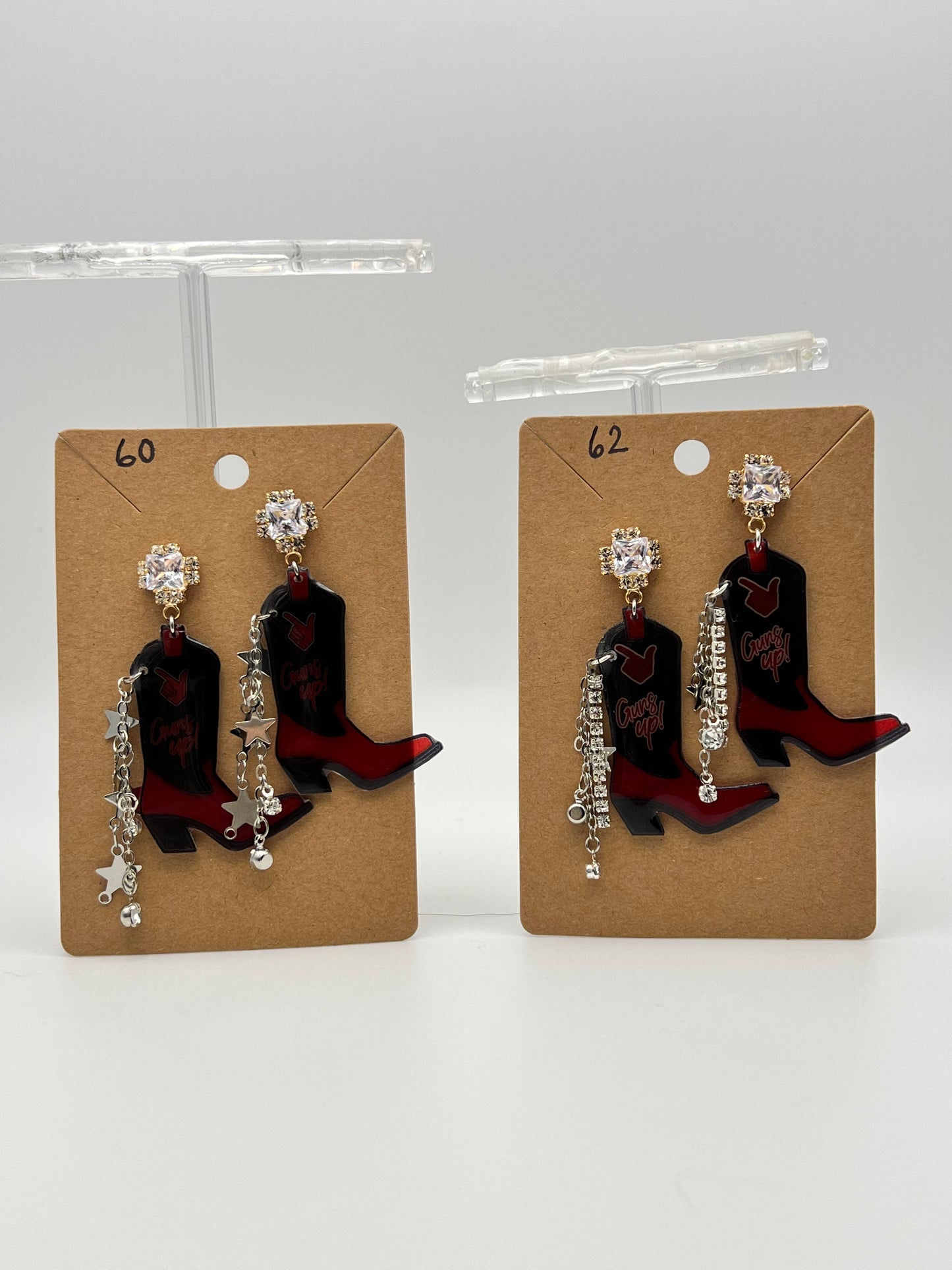 Texas Tech Cowboy Boot Earrings