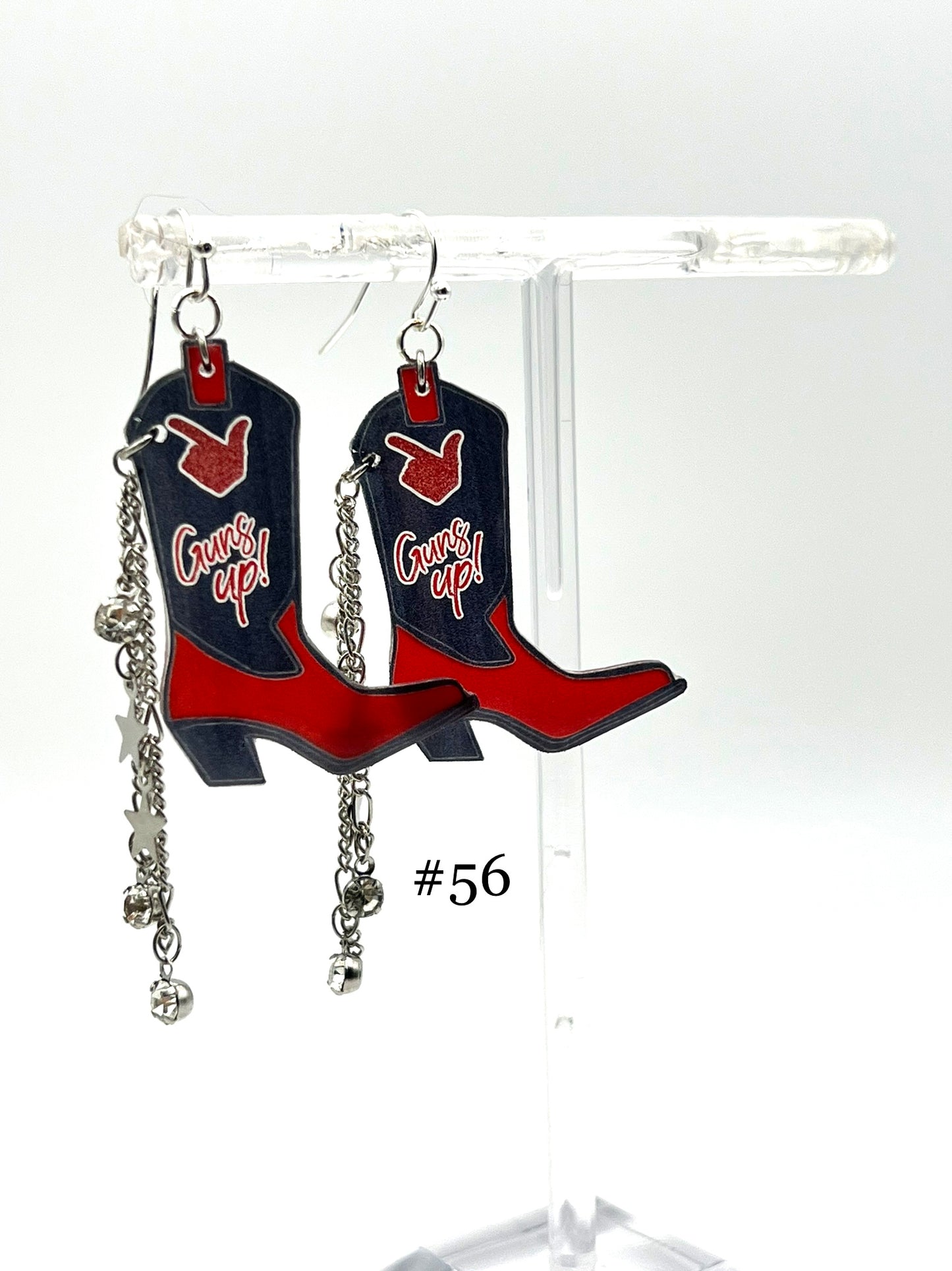 Texas Tech Cowboy Boot Earrings