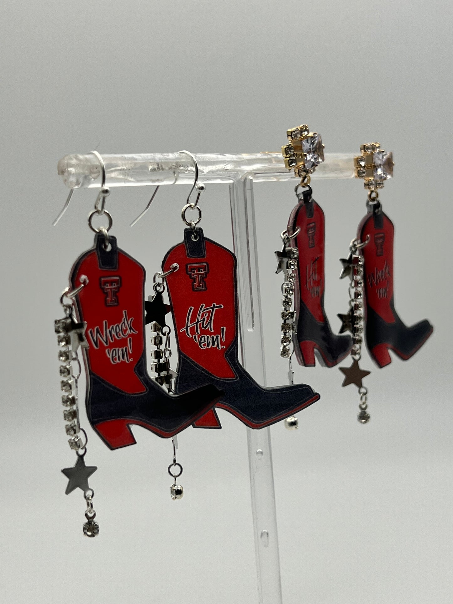 Texas Tech Cowboy Boot Earrings