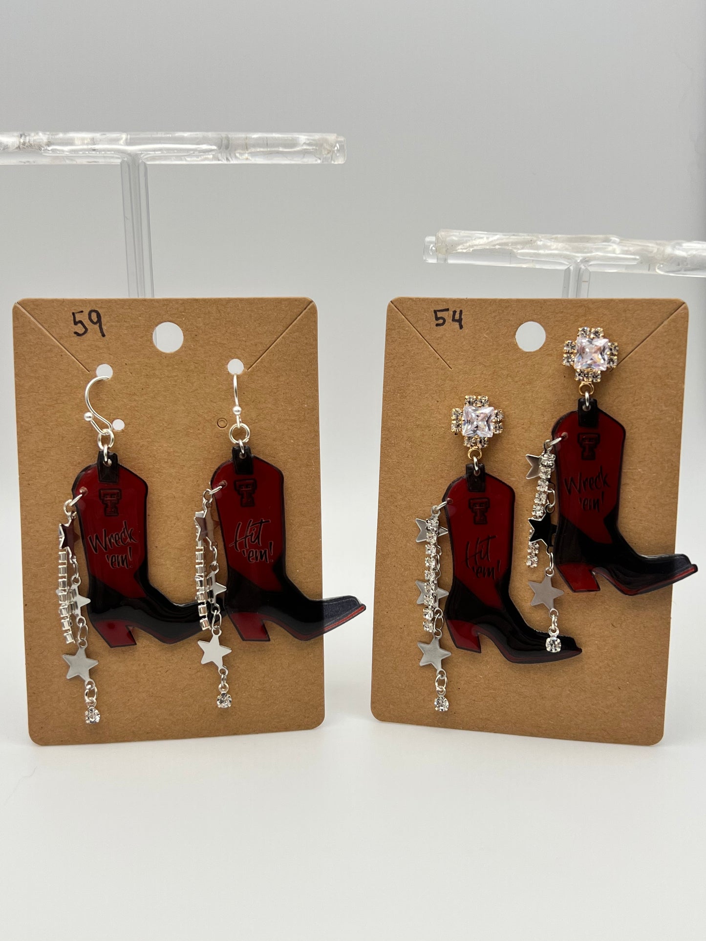 Texas Tech Cowboy Boot Earrings