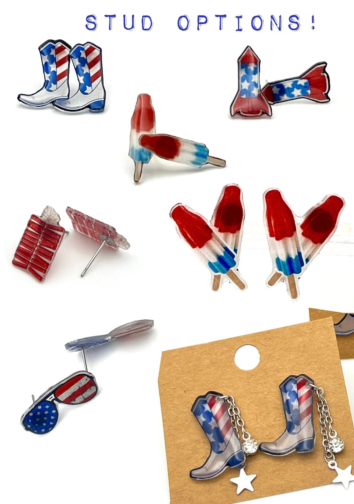Patriotic Stud Earrings