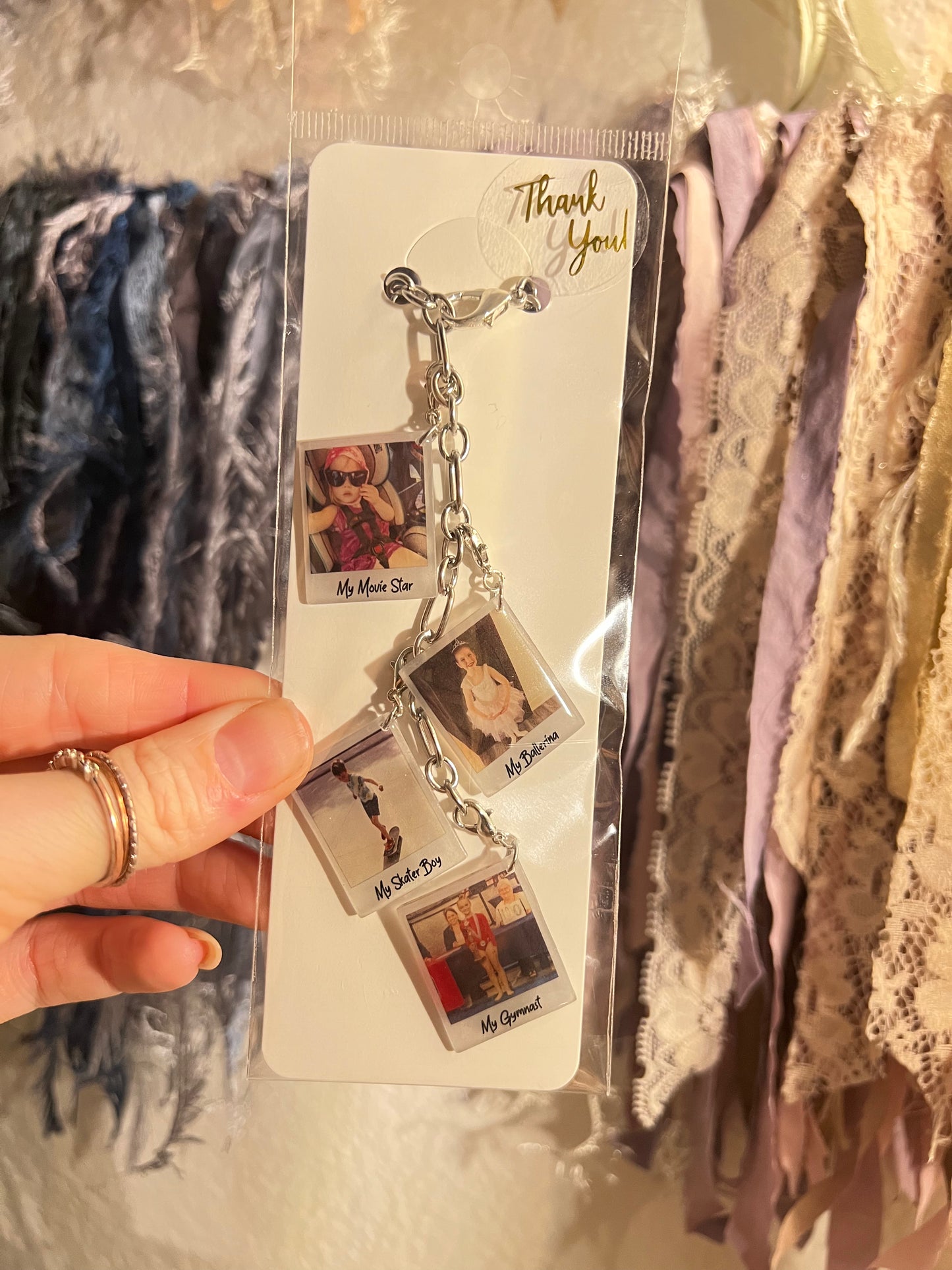Custom Photo Rearview Mirror Chain {Micro Memories}