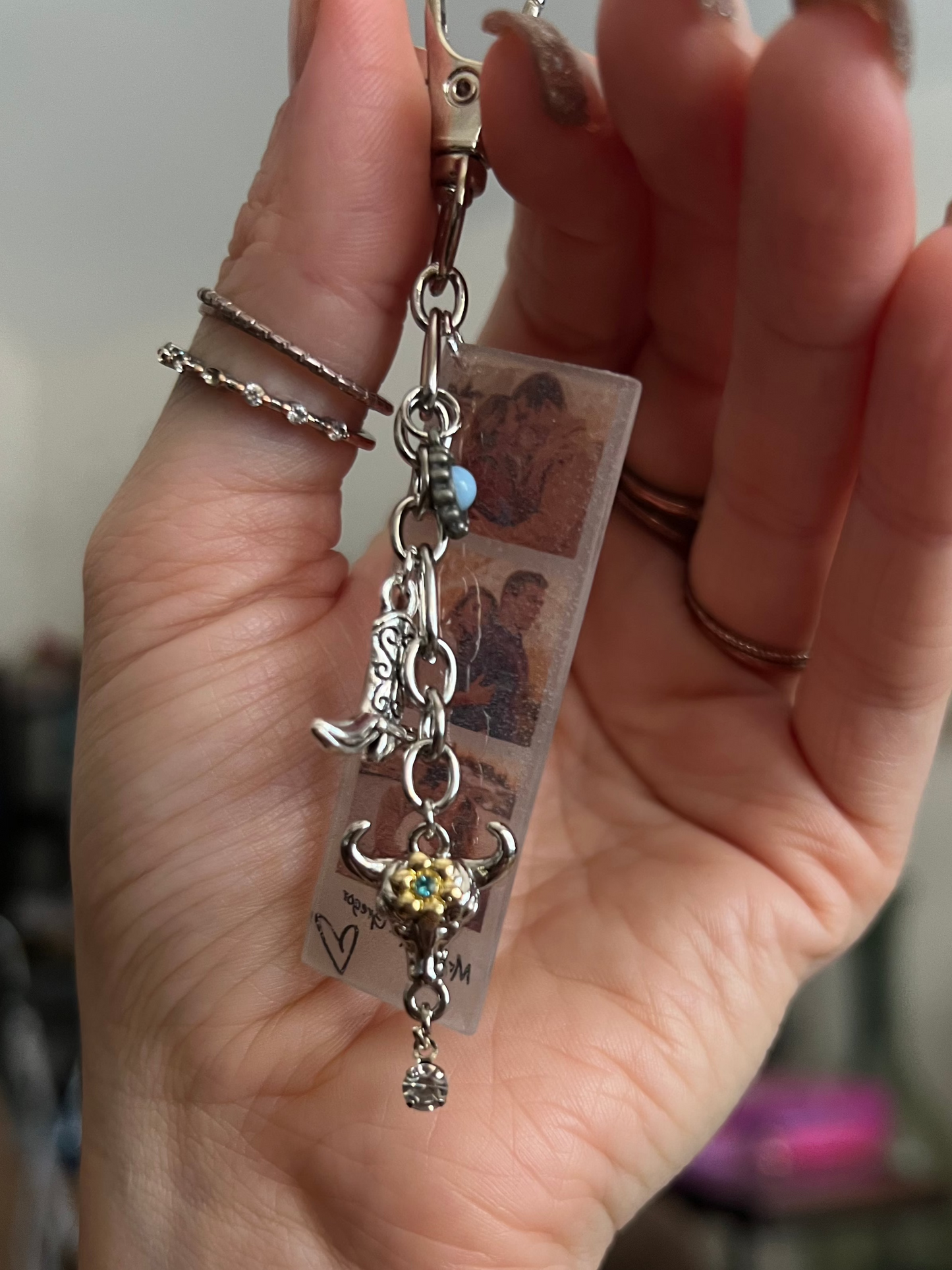 Custom Photo Strip Keychain {Micro Memories}