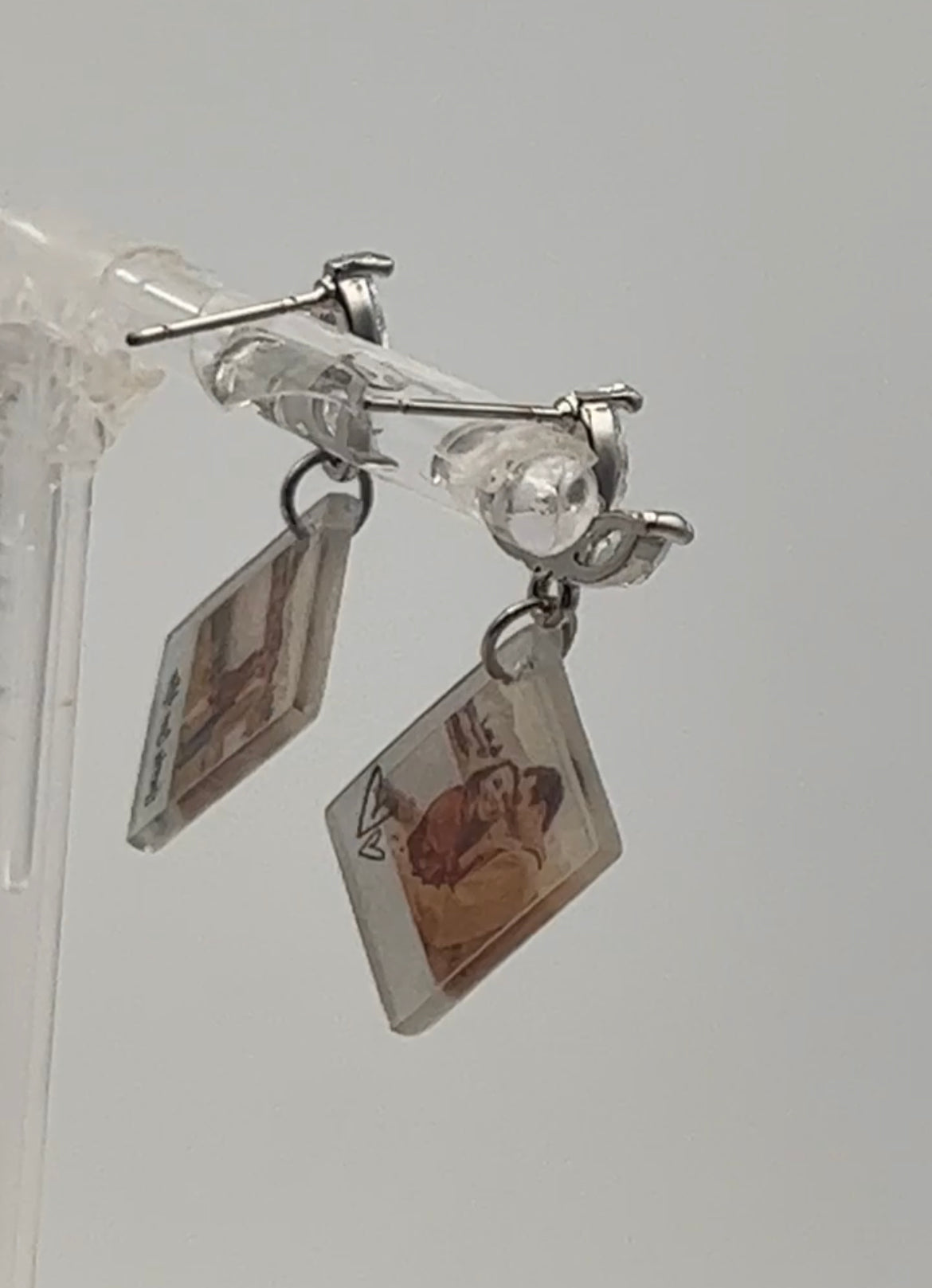 Single Photo Heart Earrings {Micro Memories}