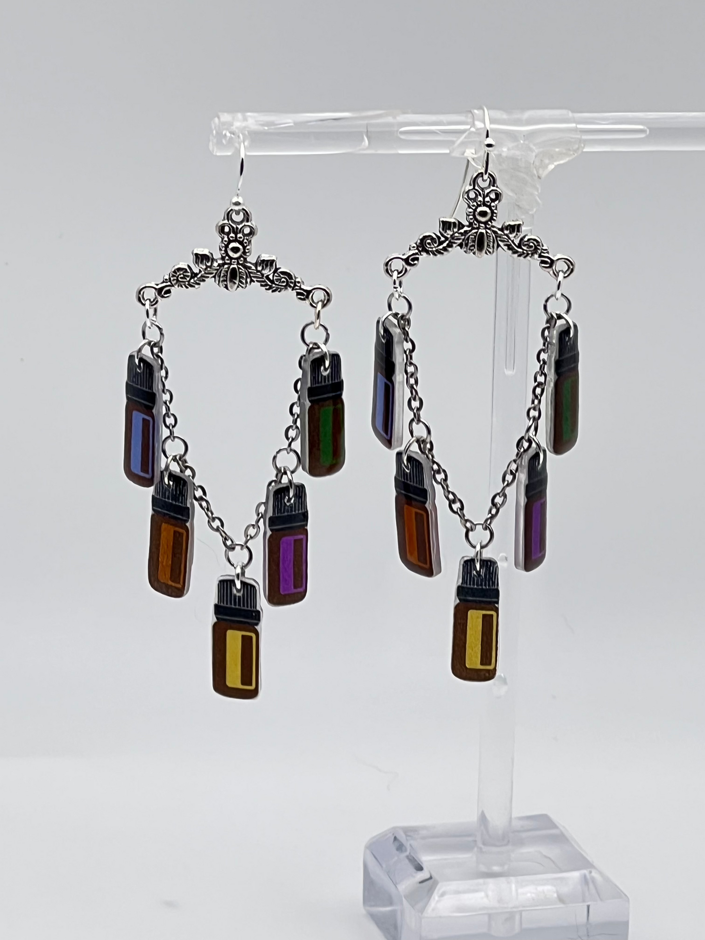 Essential Oil Themed Earrings - Mini Oil Bottles