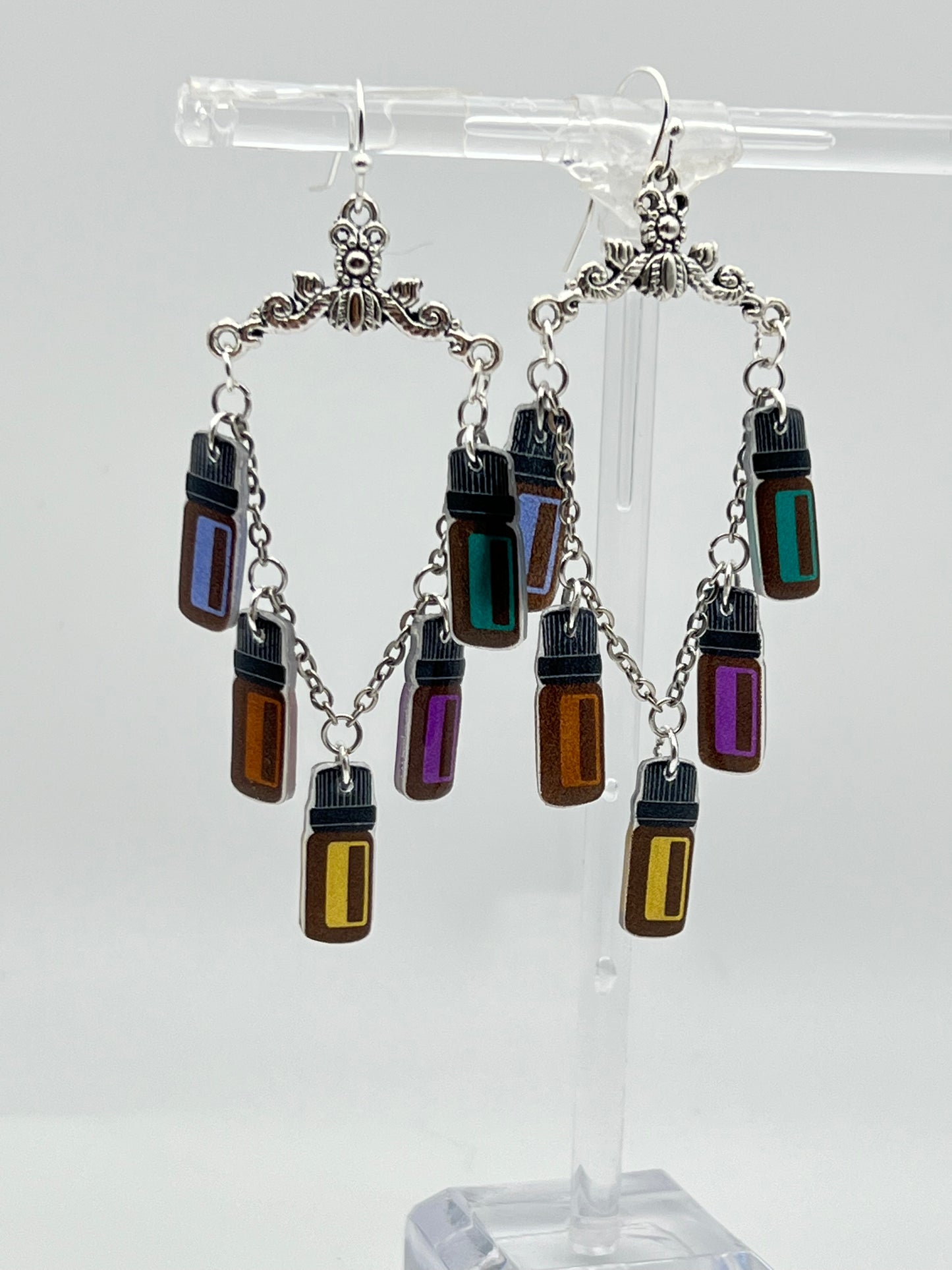 Essential Oil Themed Earrings - Mini Oil Bottles