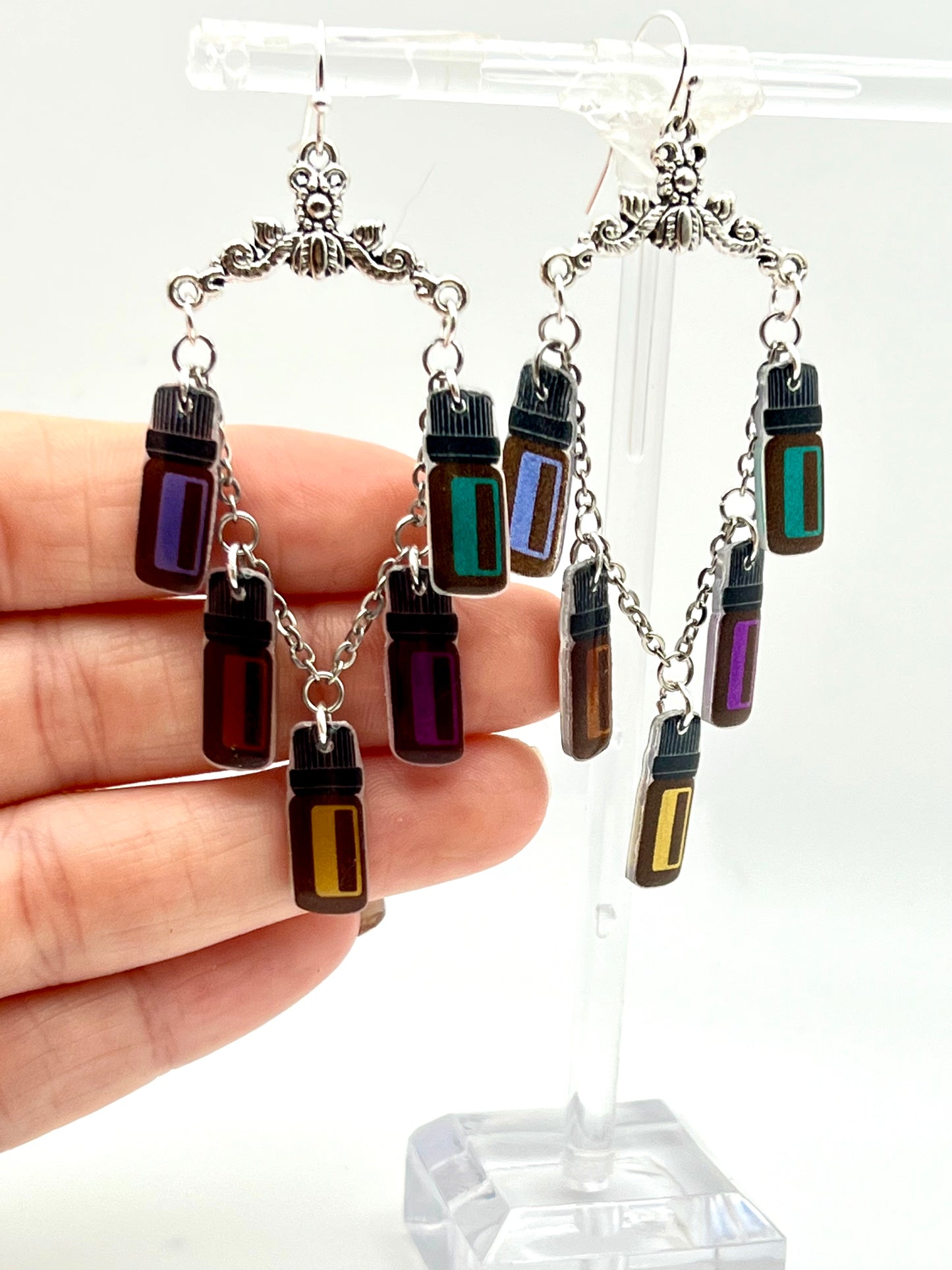 Essential Oil Themed Earrings - Mini Oil Bottles
