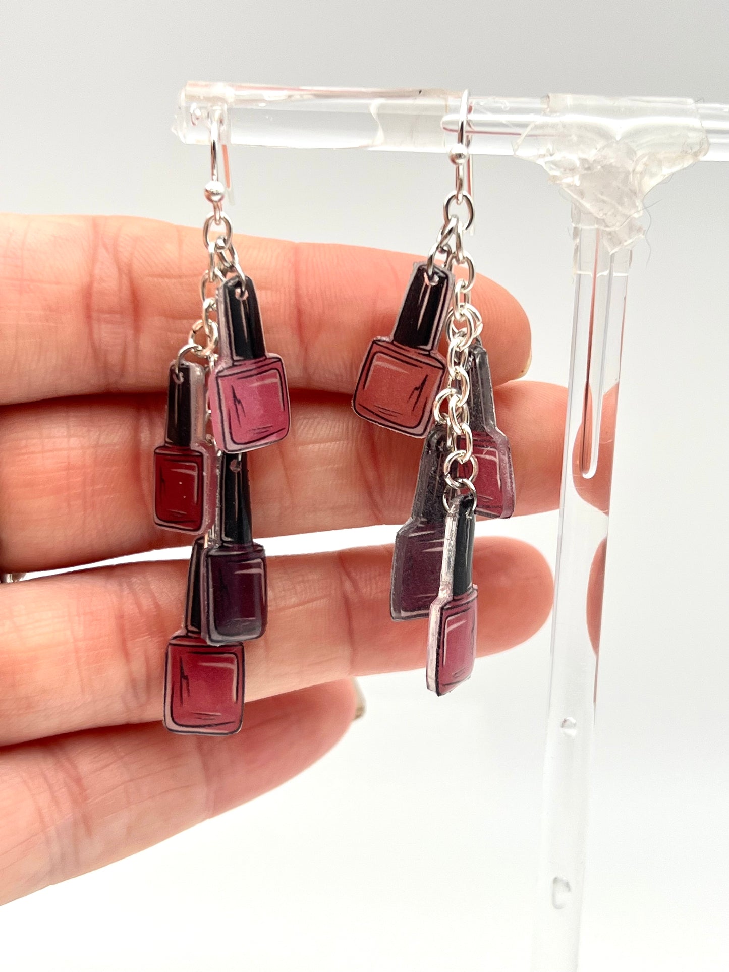 Mini Nail Polish Dangle Earrings