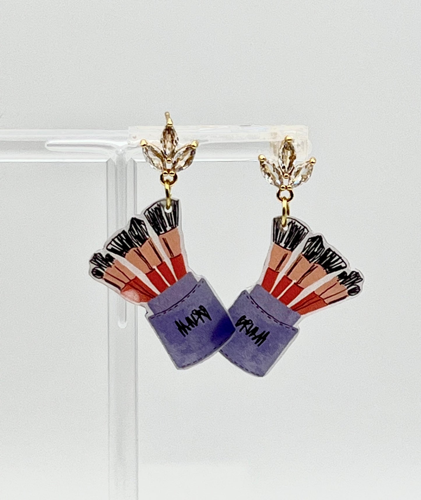 Makeup Brush Earrings
