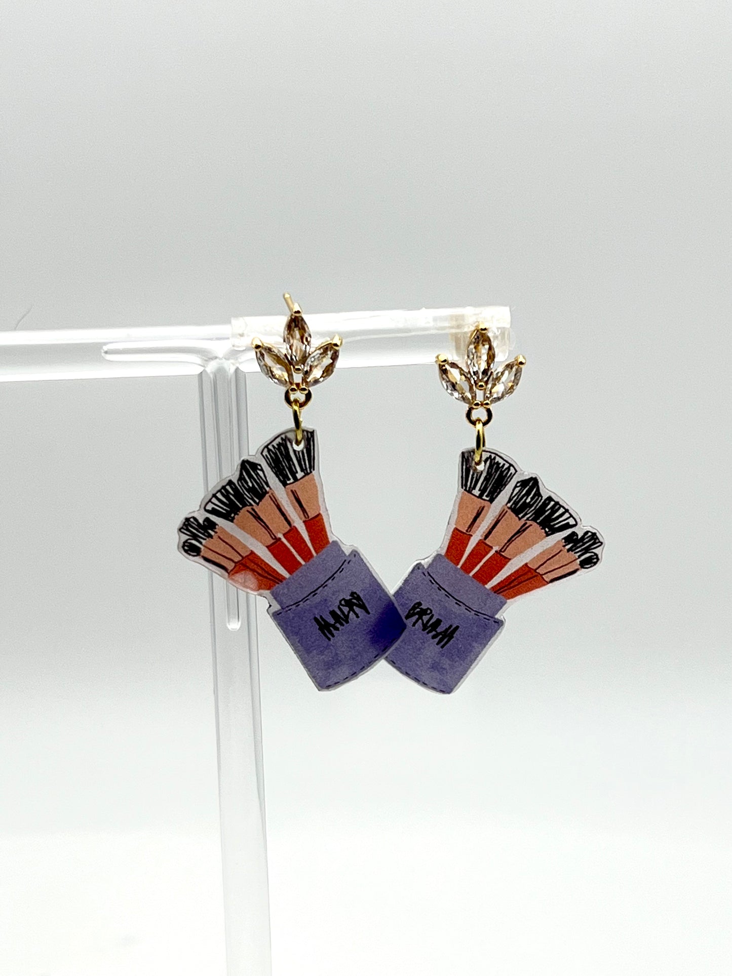 Makeup Brush Earrings