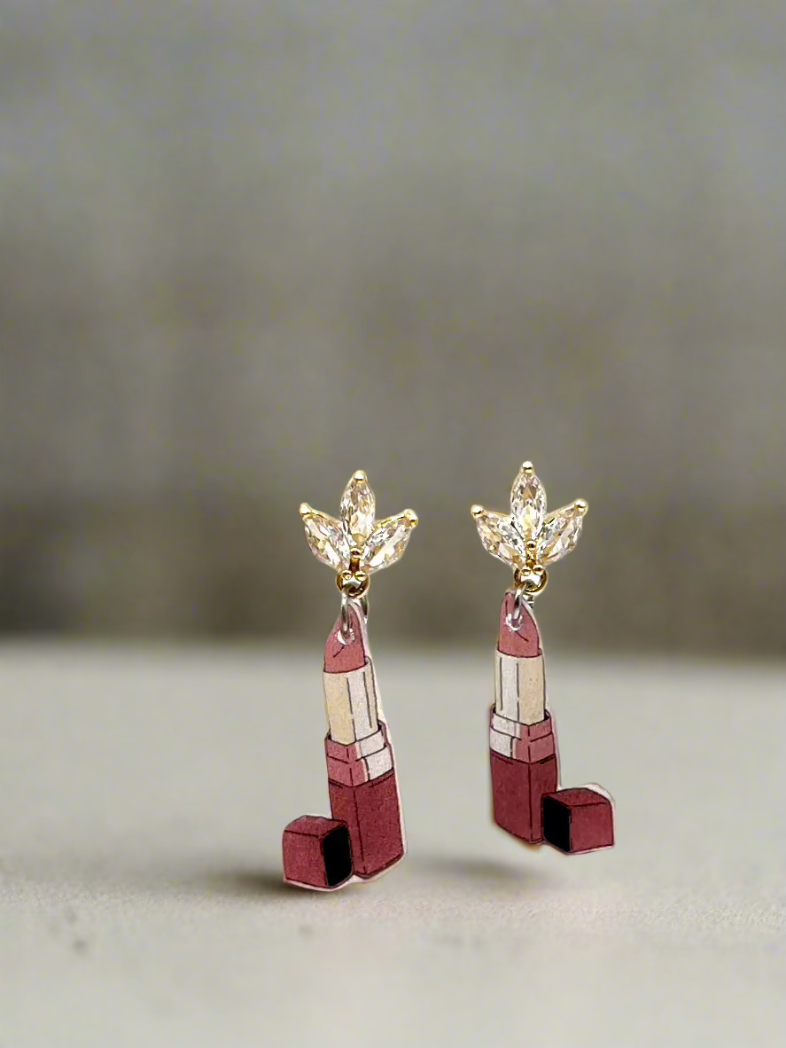 Lipstick Earrings