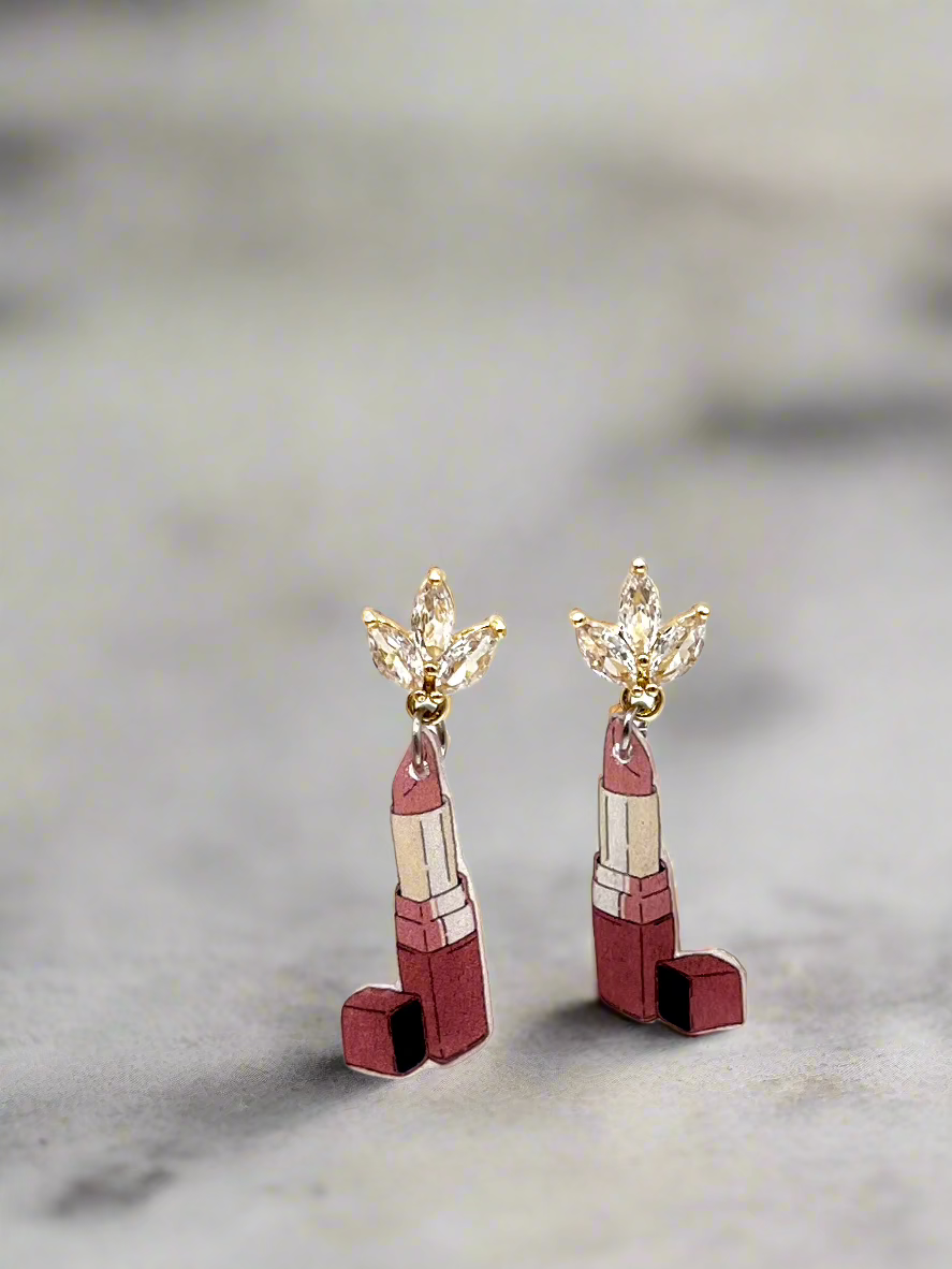 Lipstick Earrings
