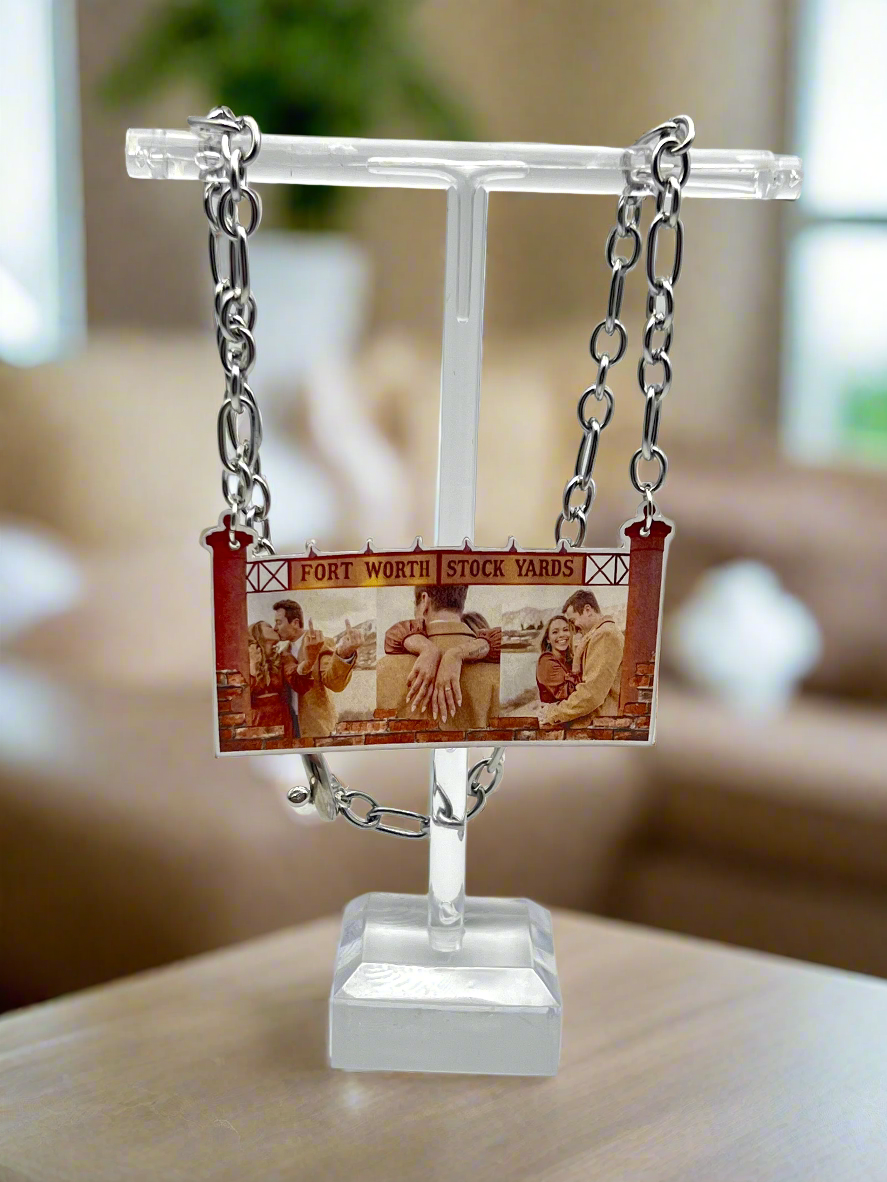 Stockyards Theme Custom Photo Rearview Mirror Ornament {Micro Memories}