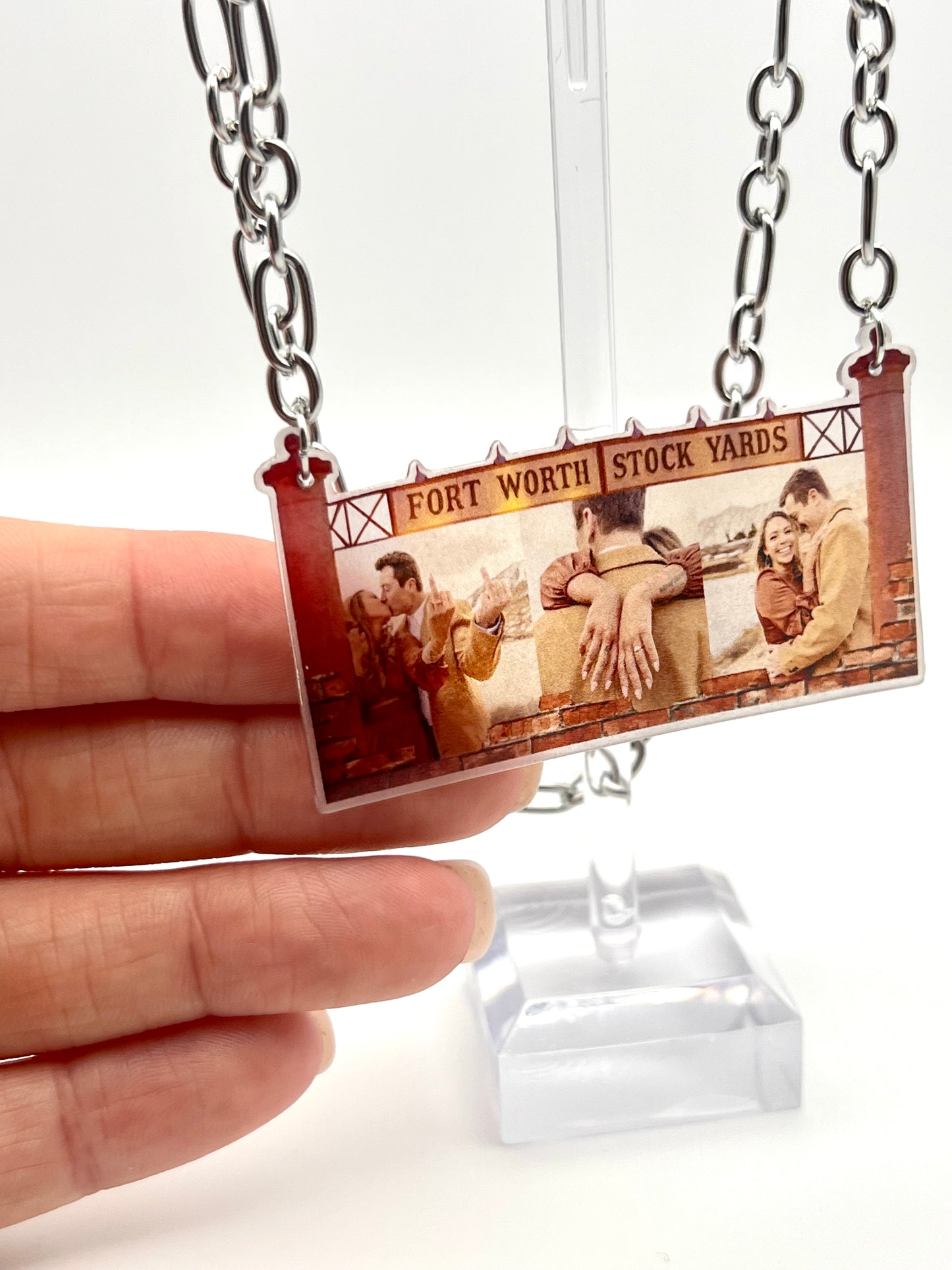 Stockyards Theme Custom Photo Rearview Mirror Ornament {Micro Memories}