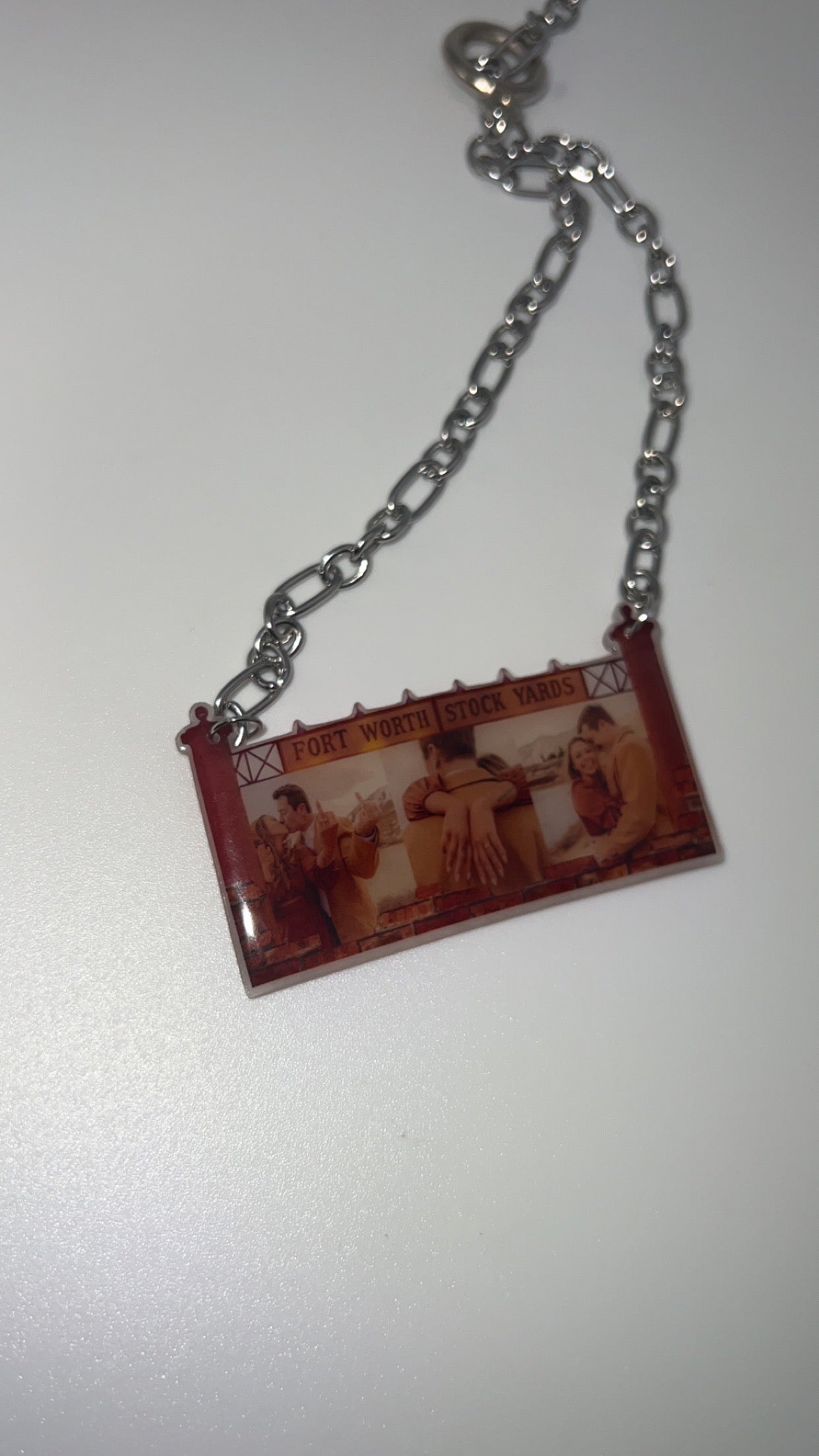 Stockyards Theme Custom Photo Rearview Mirror Ornament {Micro Memories}