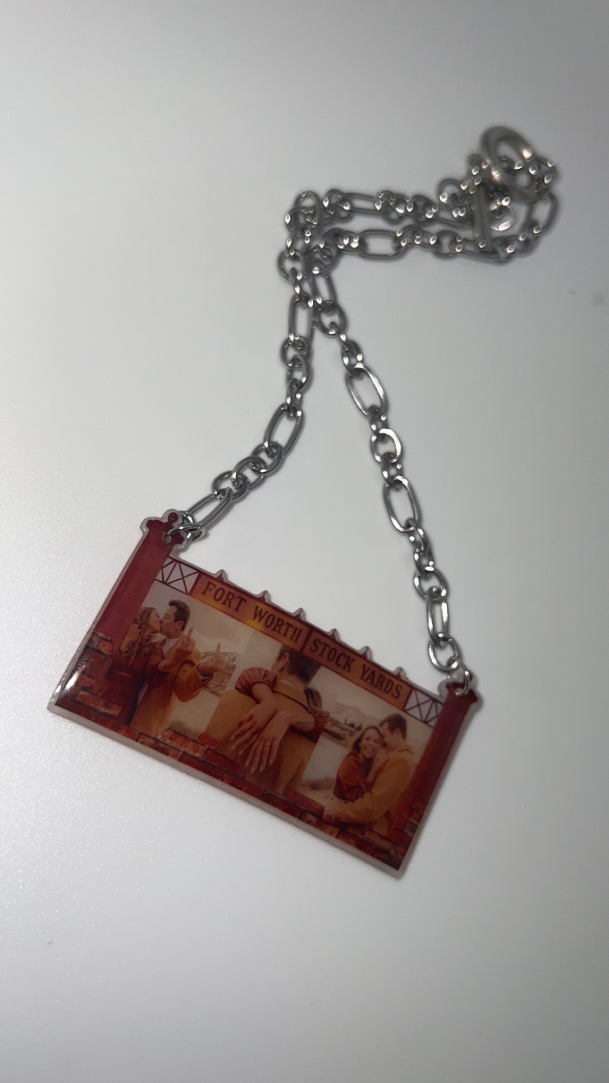 Stockyards Theme Custom Photo Rearview Mirror Ornament {Micro Memories}