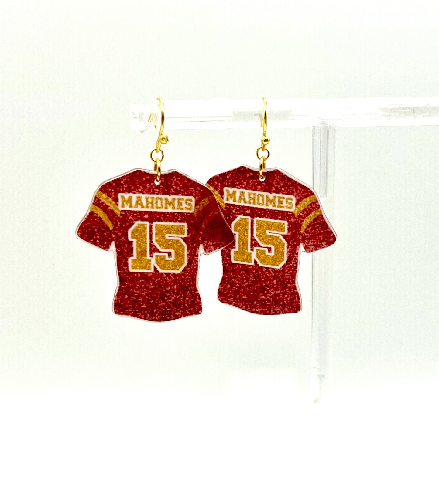 KC Stars & Mahomes Jersey Earrings