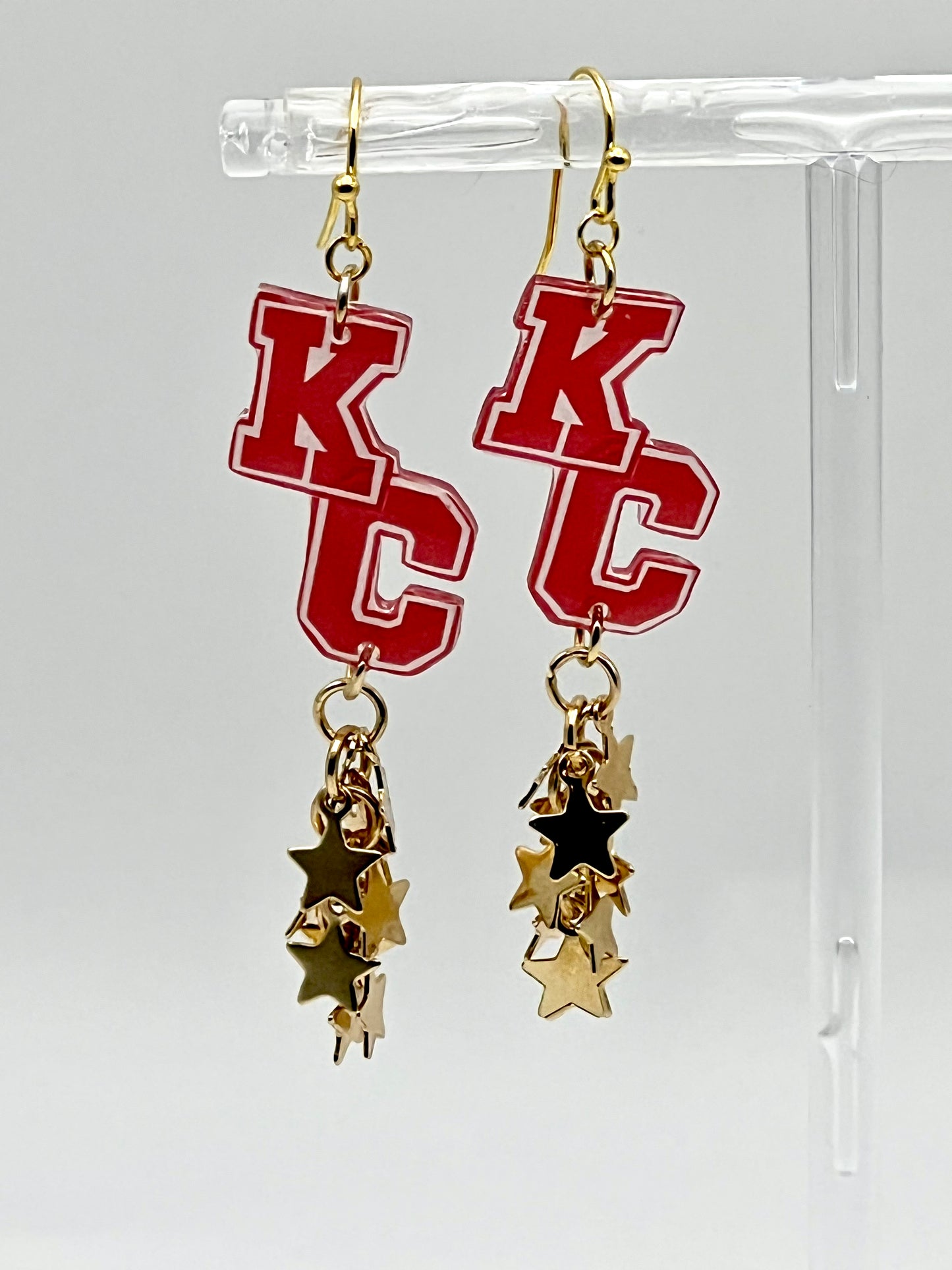 KC Stars & Mahomes Jersey Earrings