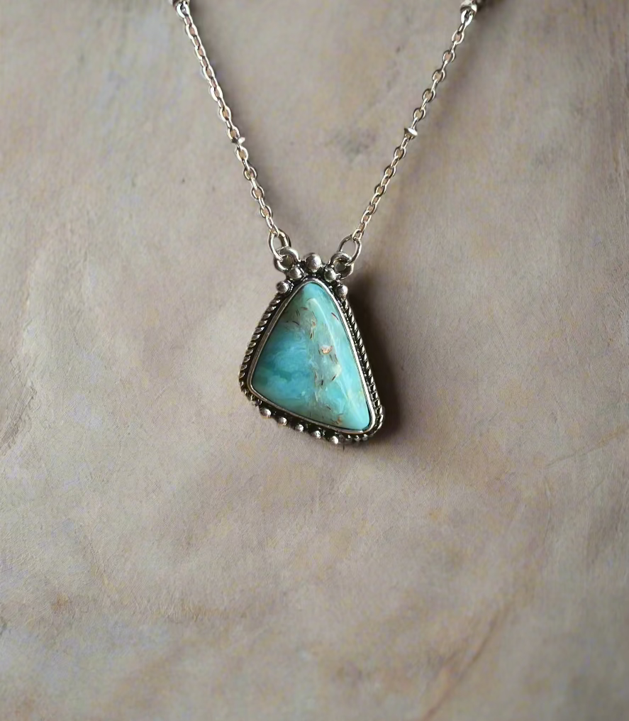 Turquoise Stone Western Necklace