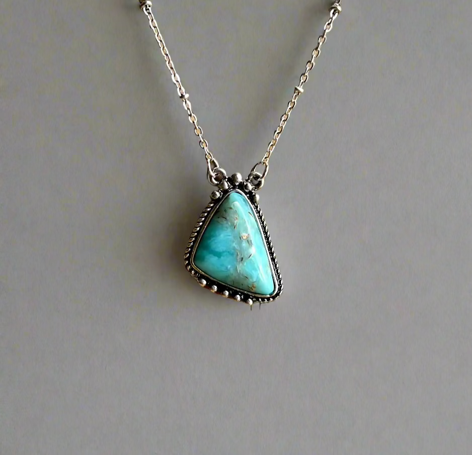 Turquoise Stone Western Necklace