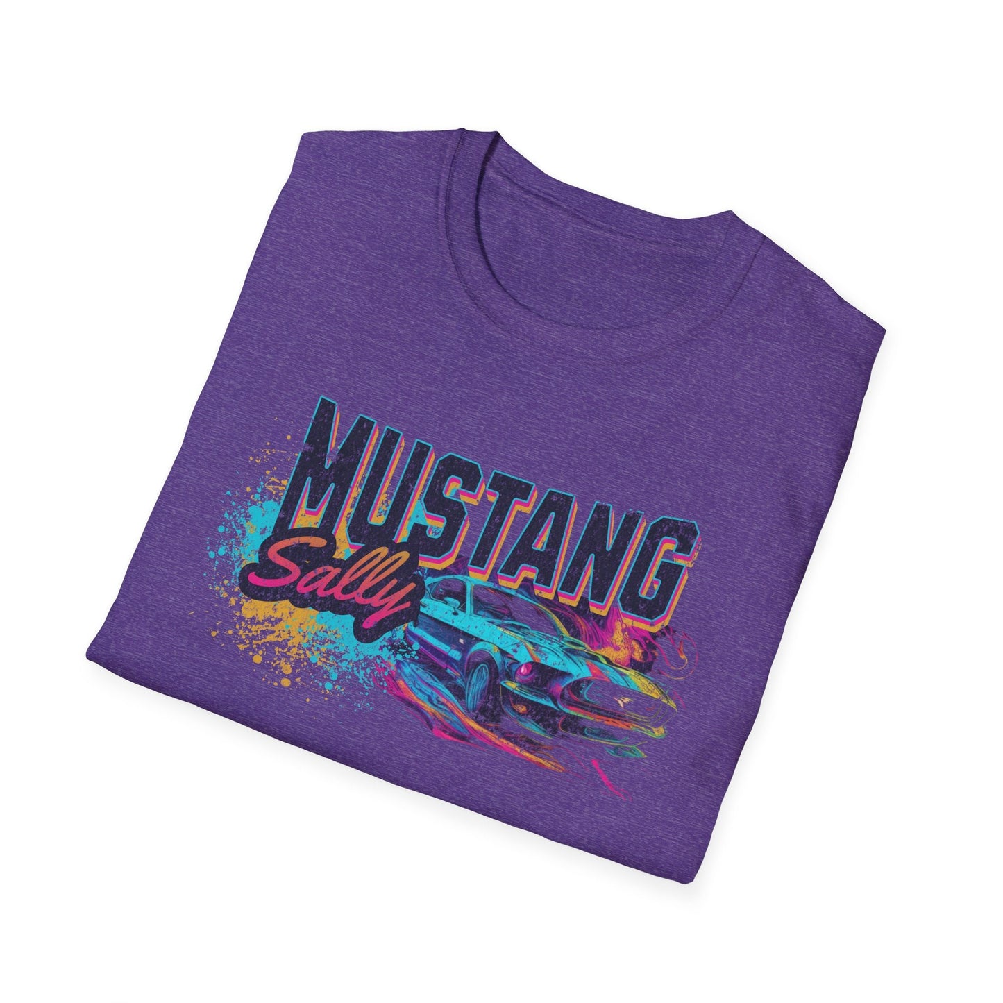 Neon Blast Mustang Sally Unisex T-shirt: Bold & Dynamic Design Inspired by the song 'Mustang Sally' and the Ford Mustangs