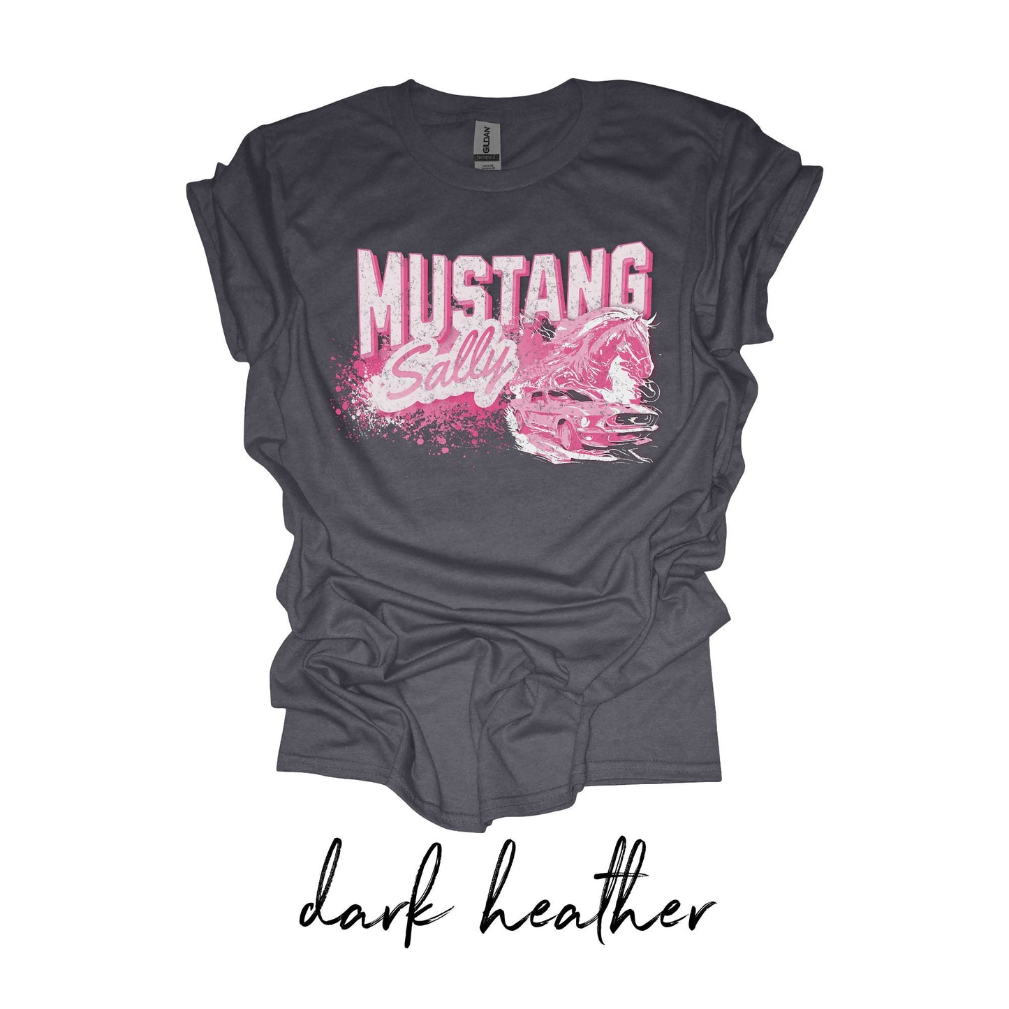 Abstract Pink Mustang Sally Ford Mustang Unisex T-shirt Retro Chic Design