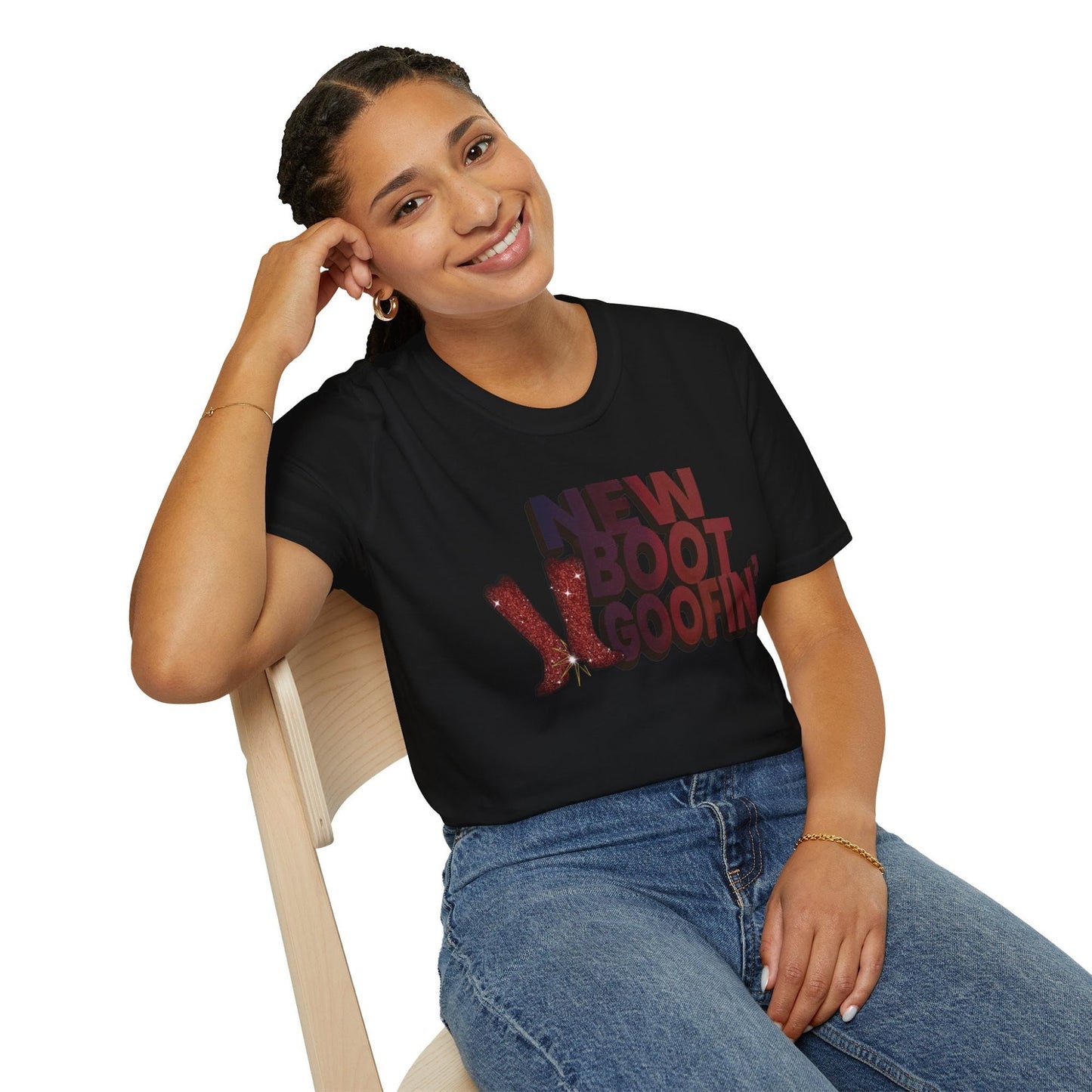 New Boot Goofin' TShirt - Ruby Sparkle Boots Comedy & Style