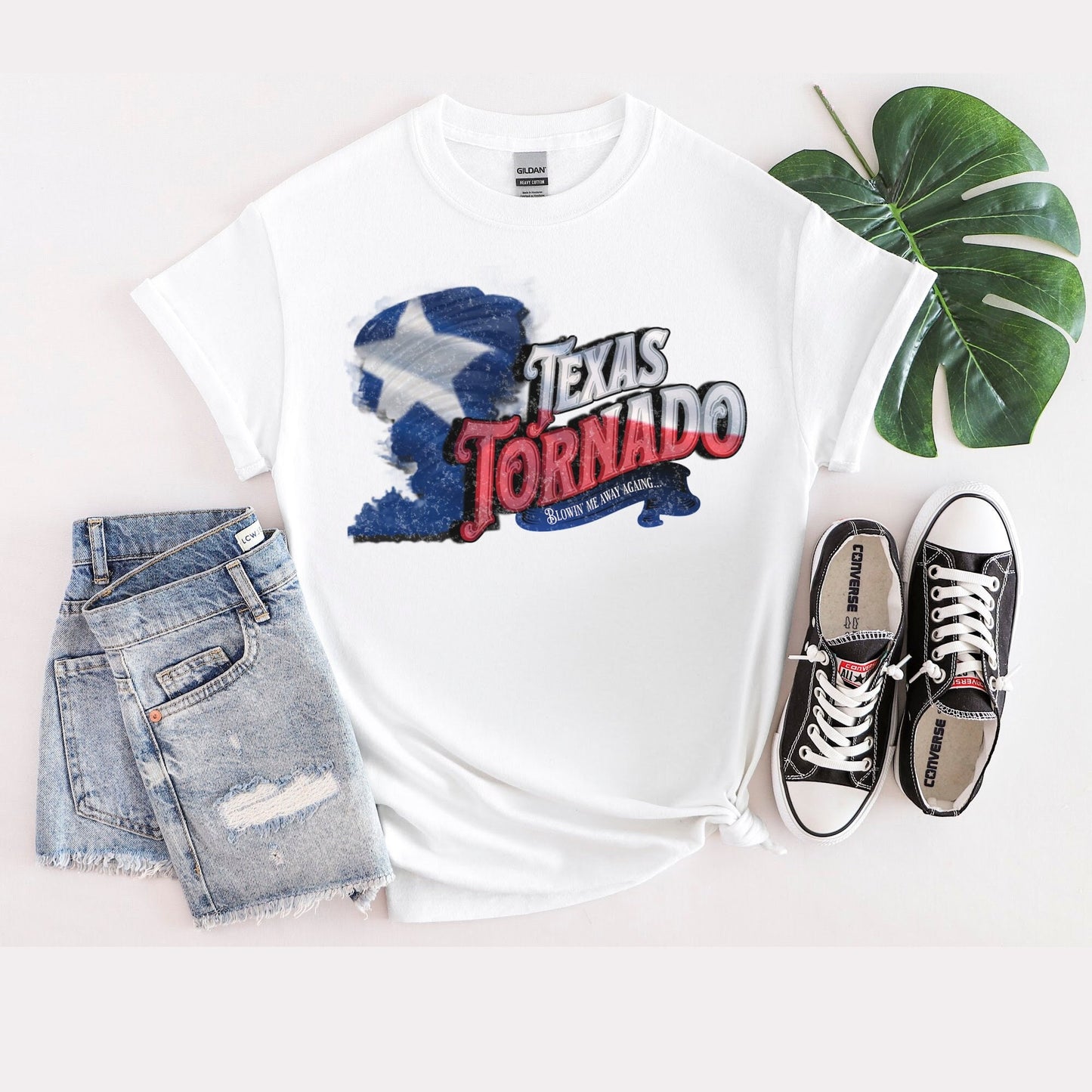 Texas Tornado - Blowin' me away again Tshirt - Tracy Lawrence - Texas Flag - 90's country music
