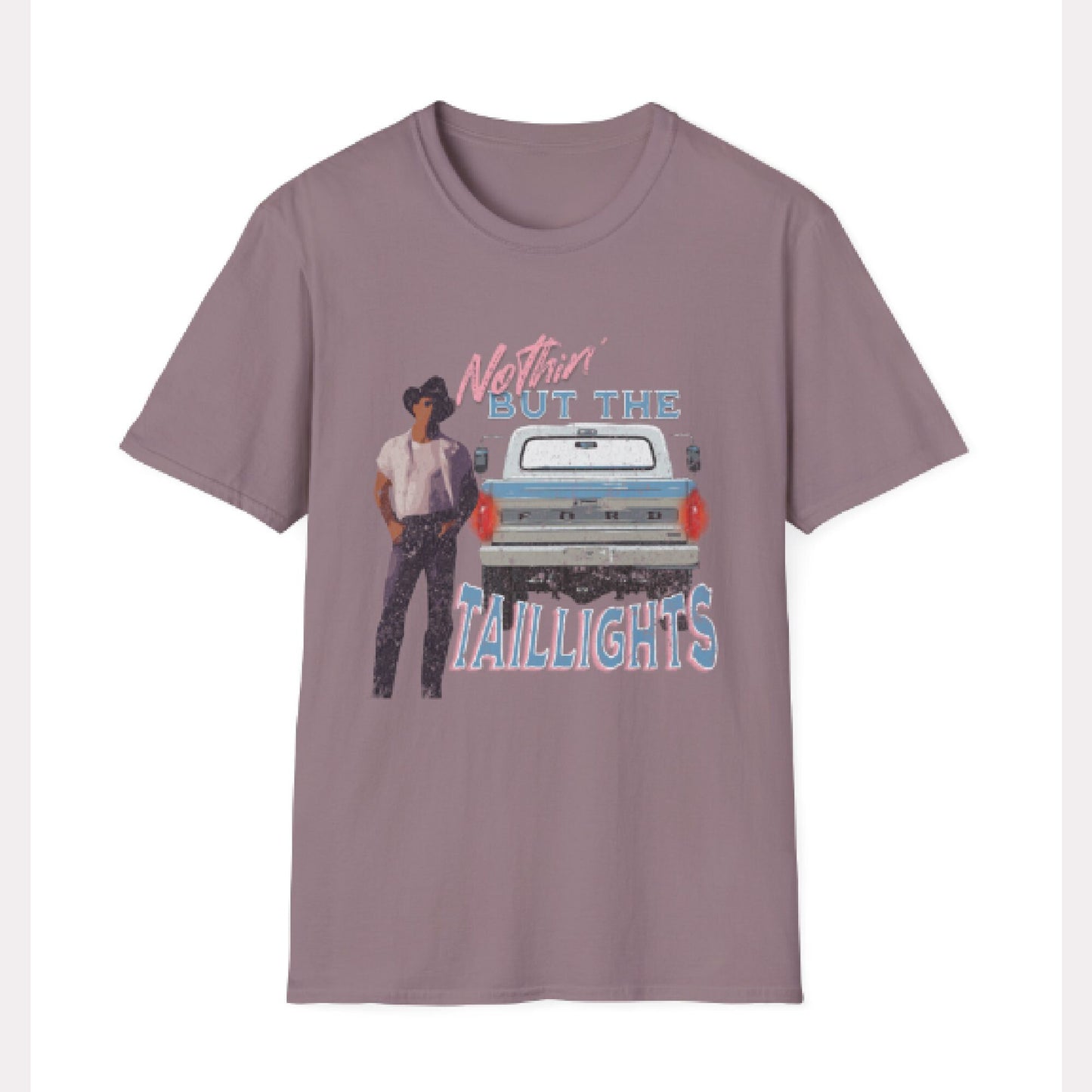 Nothin' but the taillights {Pink} - Clint Black tee - 90s country - concert tee