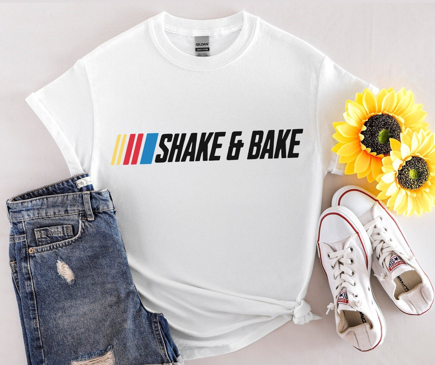 Shake & Bake Racing T-shirt: Rev Up Your Style with a Touch of Humor