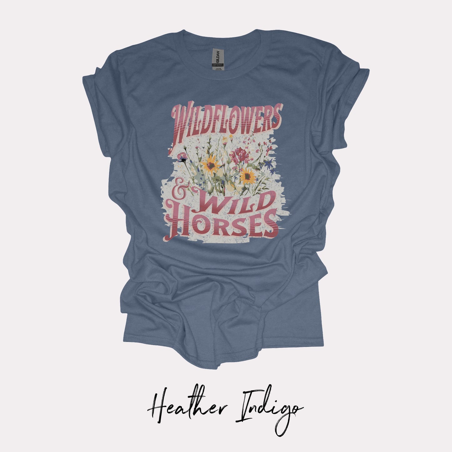 Wild Flowers & Wild Horses T-shirt - Lainey Wilson Tee - Country music: Embrace the Freedom of Life
